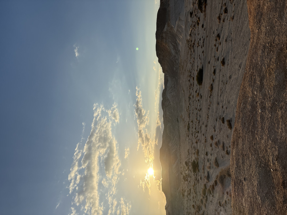 Desert sunset hammock rest captured in Israeli Arava region