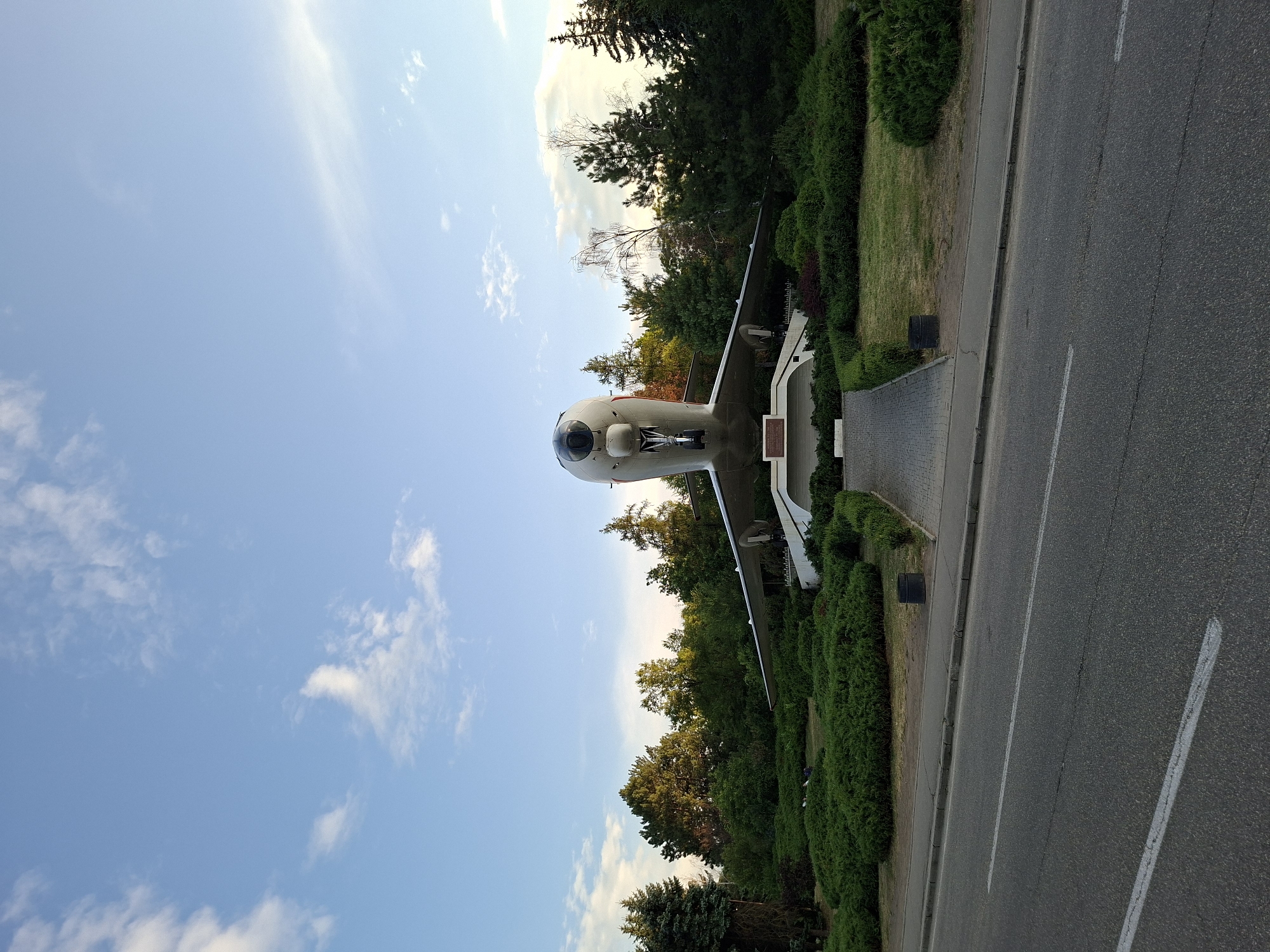 Tu-134 monument on display near Chișinău International Airport