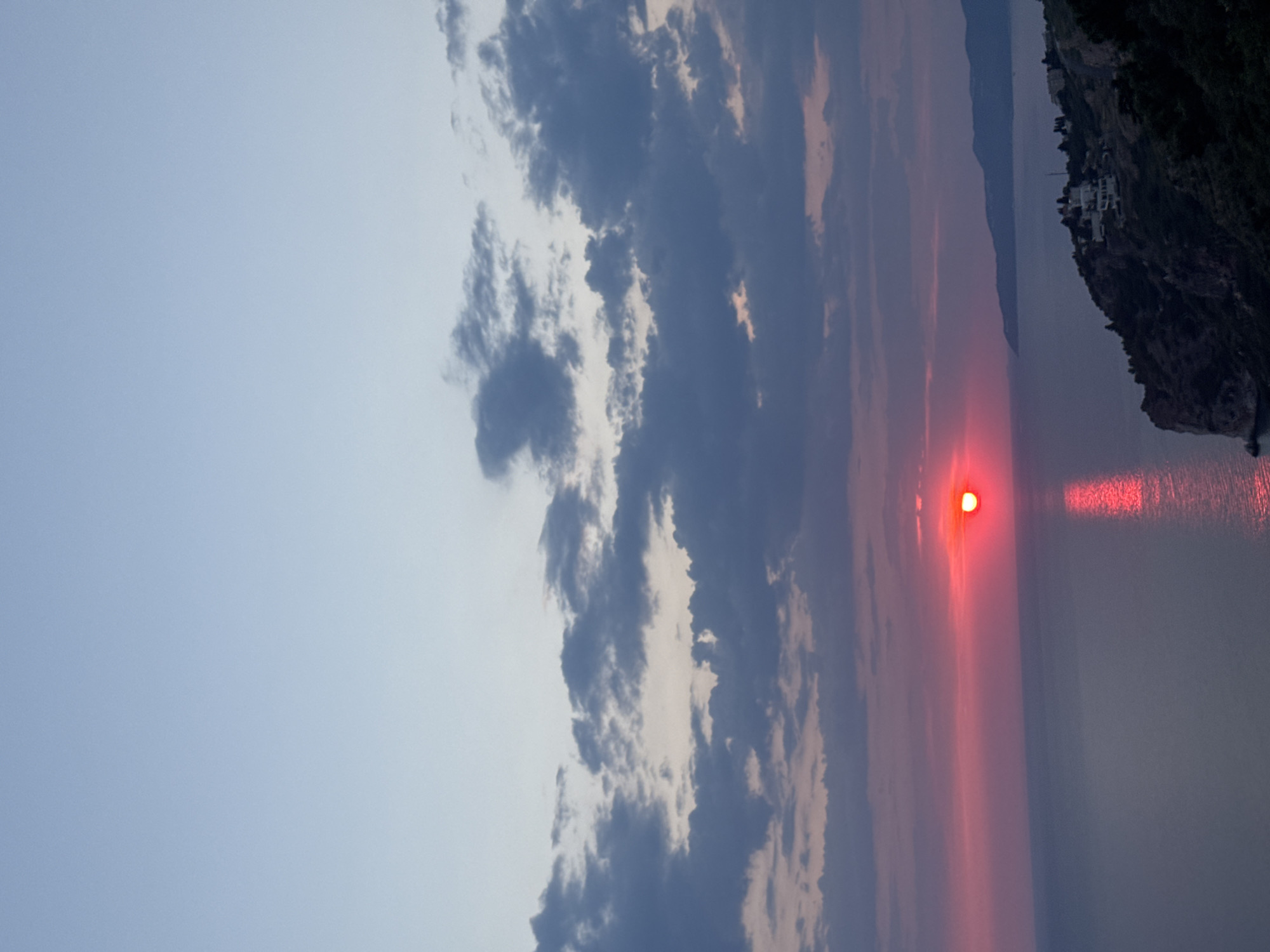 Adriatic sunset from the Montenegrin coast, with playful foreground details