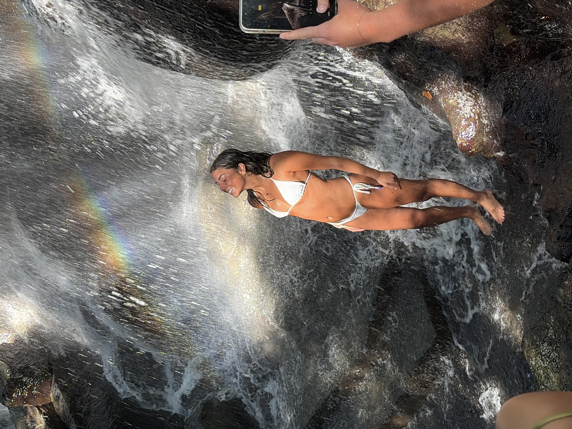 Afternoon at Tibumana Waterfall, Gianyar, with jungle shrines