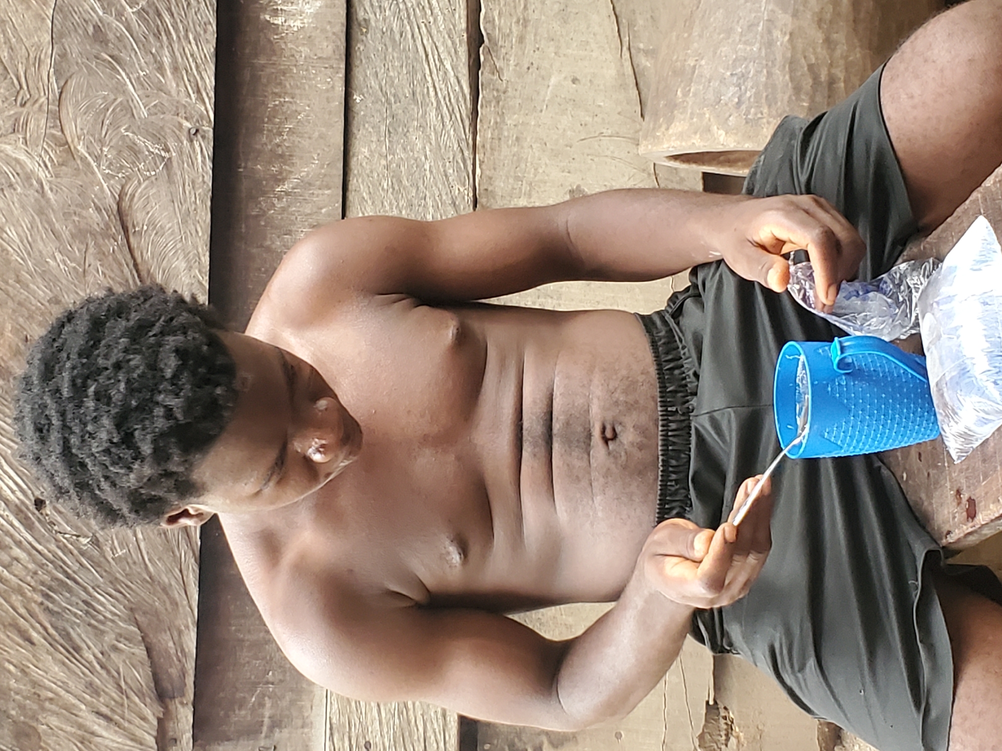 Domestic poultry spotted foraging in rural Mararaba, Nigeria setting