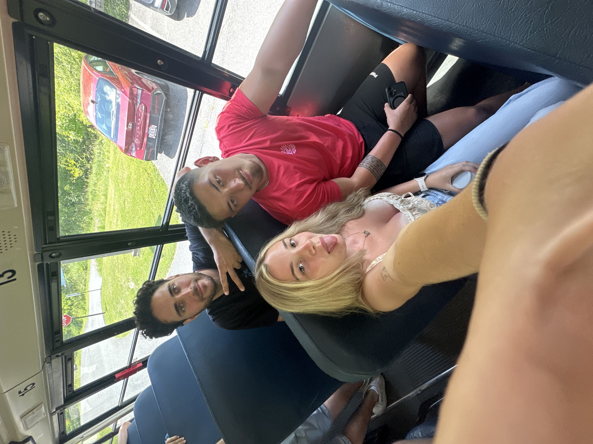 School bus trip with games in Washington Township