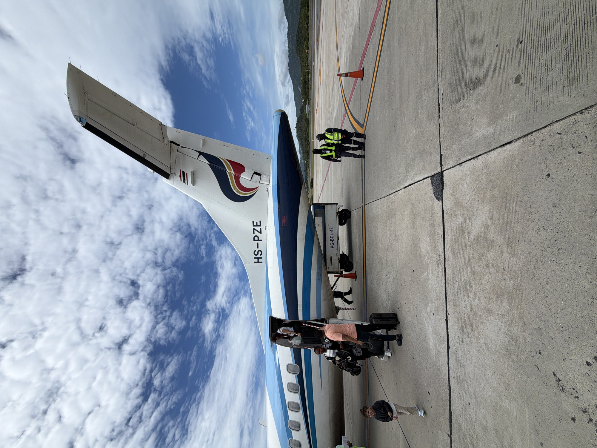 Bangkok Airways flight arrives at Samui Airport