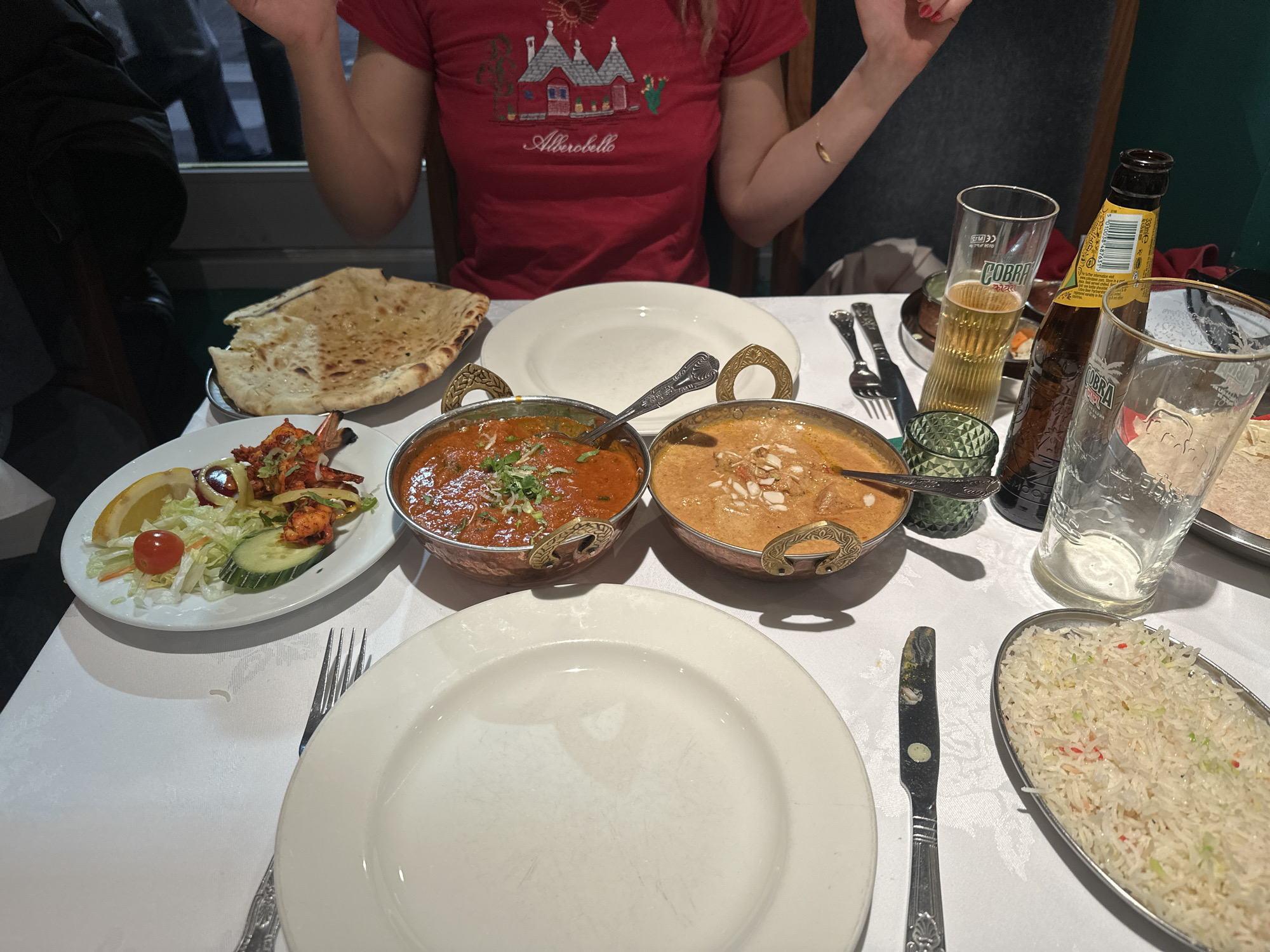 Indian dinner documented at London restaurant
