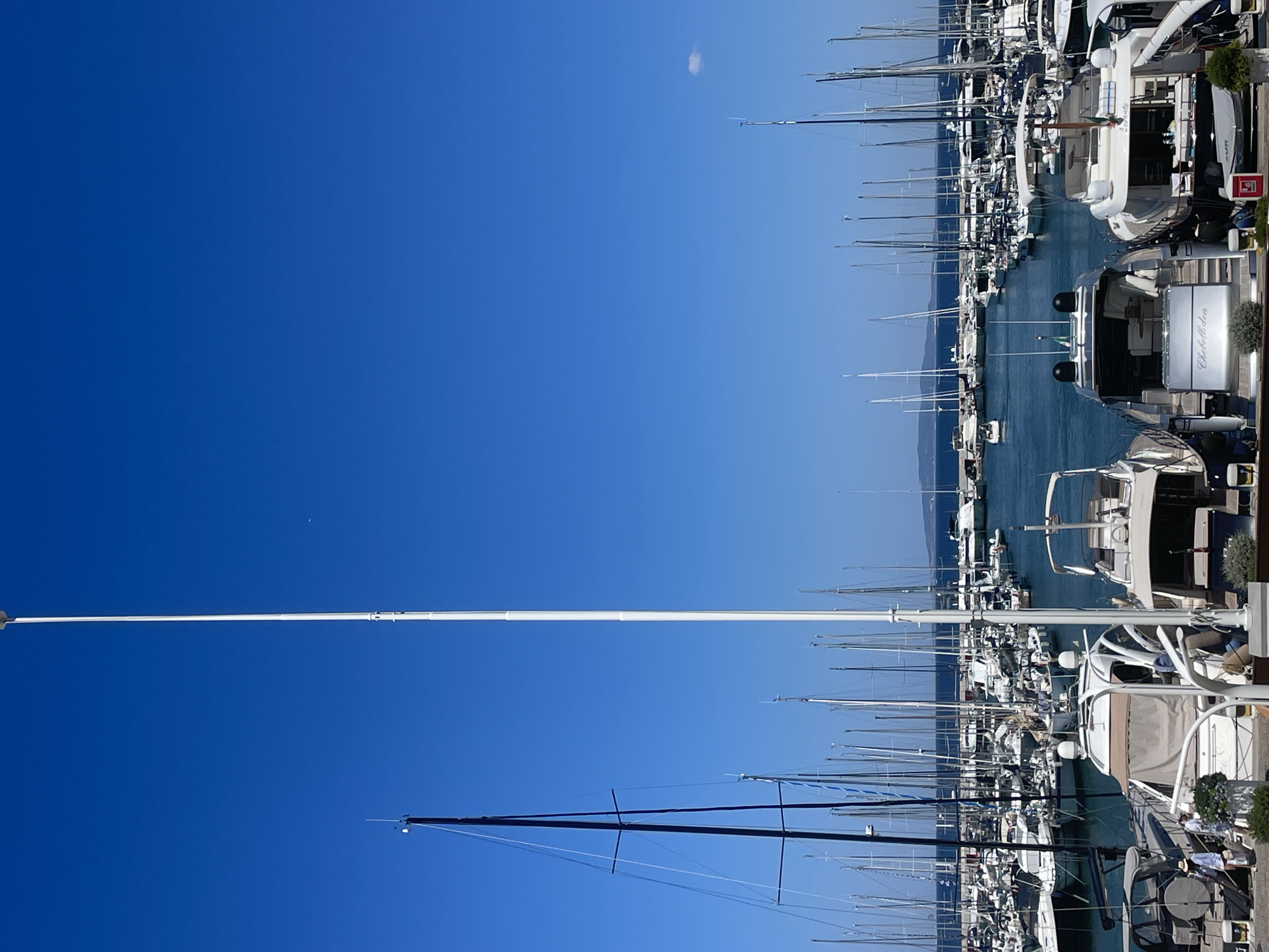 Punta Ala marina on a clear summer day