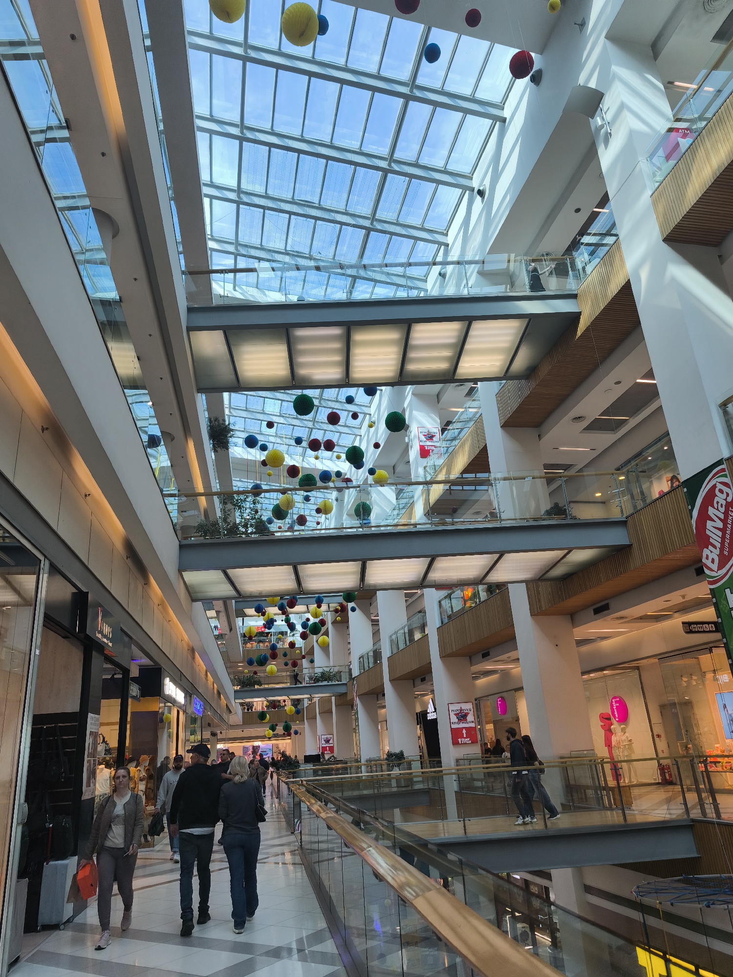 Woman shops at Varna mall during afternoon hours