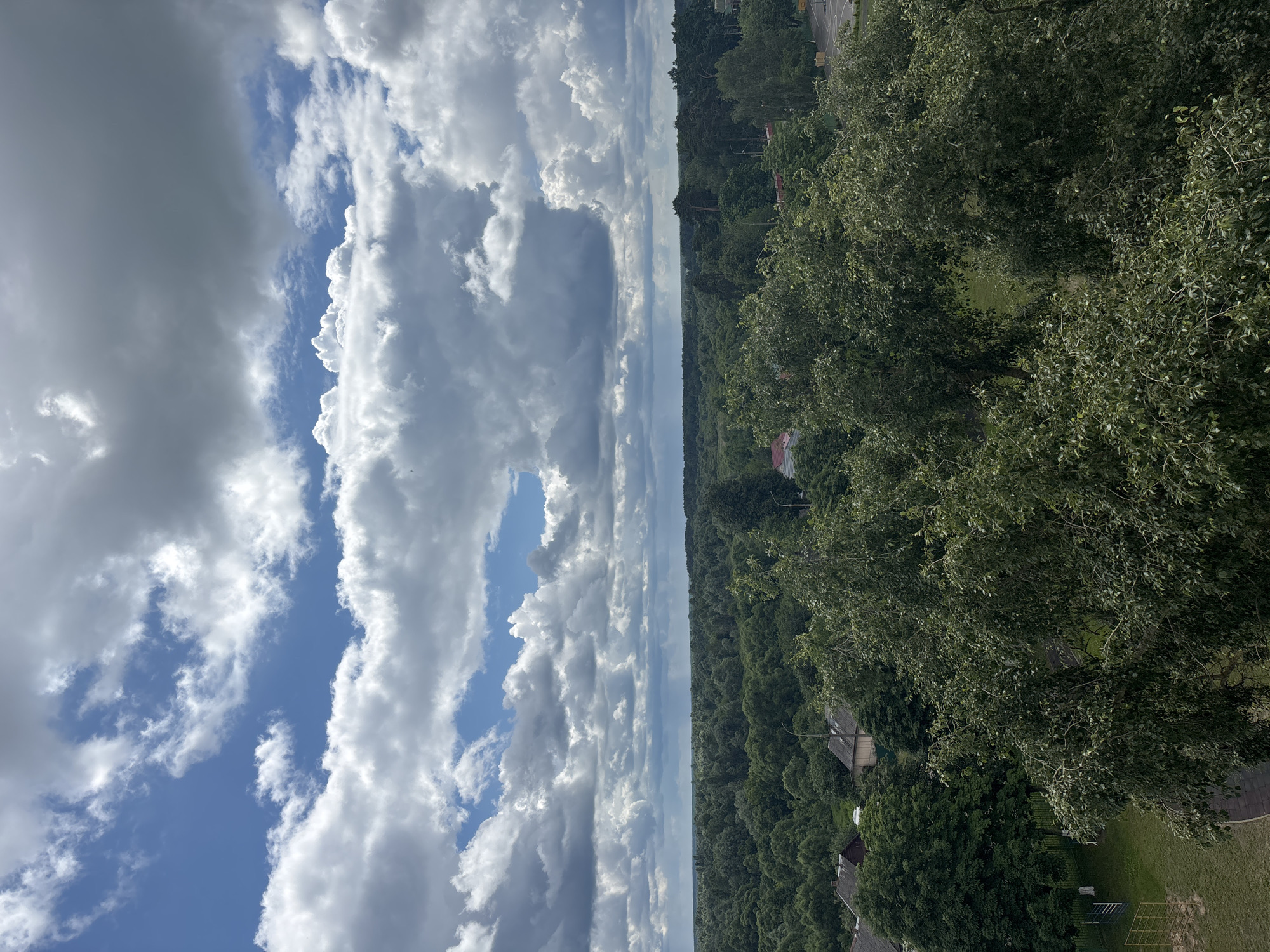 Elevated views over Homyel's green outskirts, Belarus