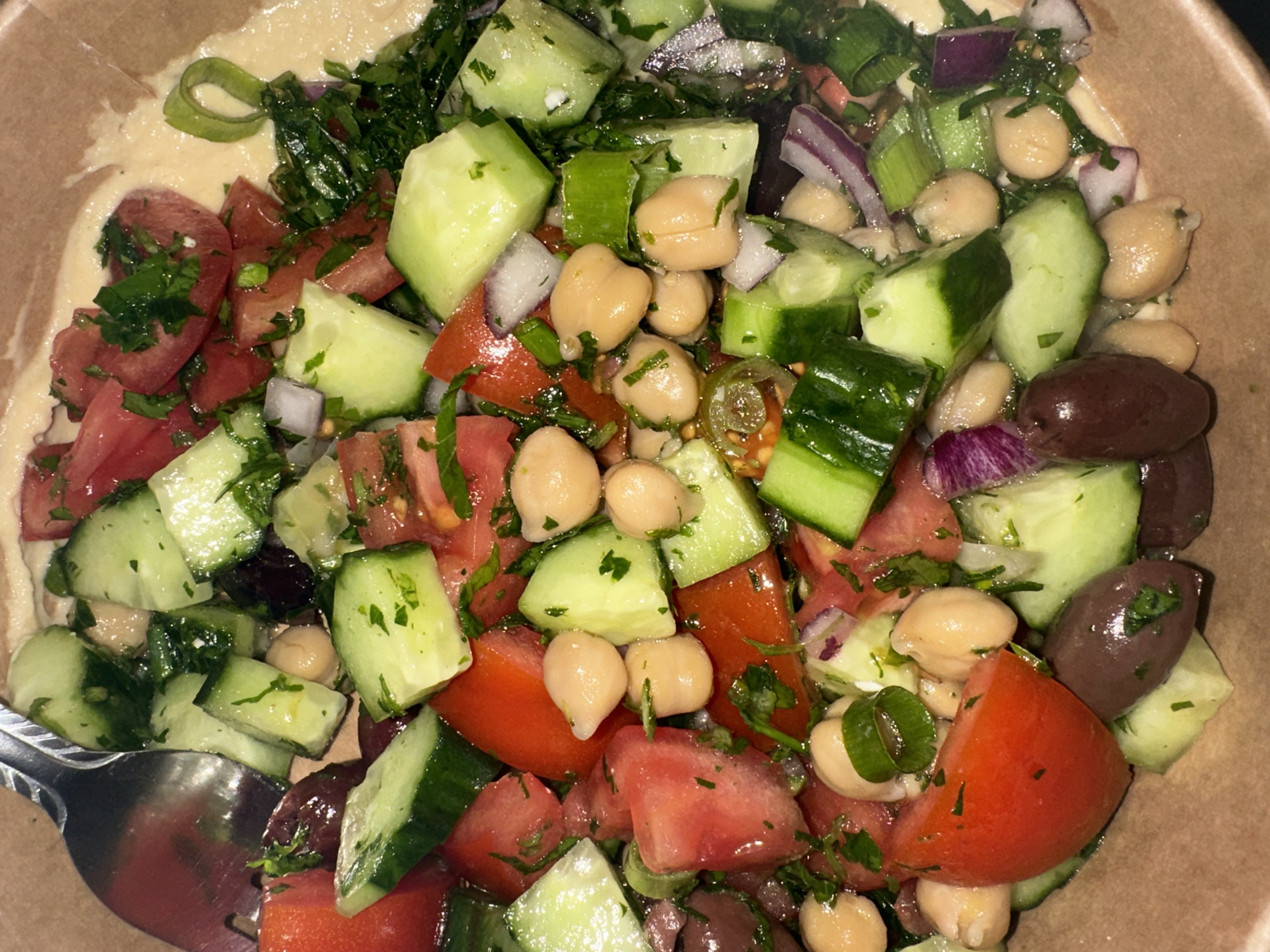 Sofia resident documents Mediterranean-Asian fusion meal from local delivery