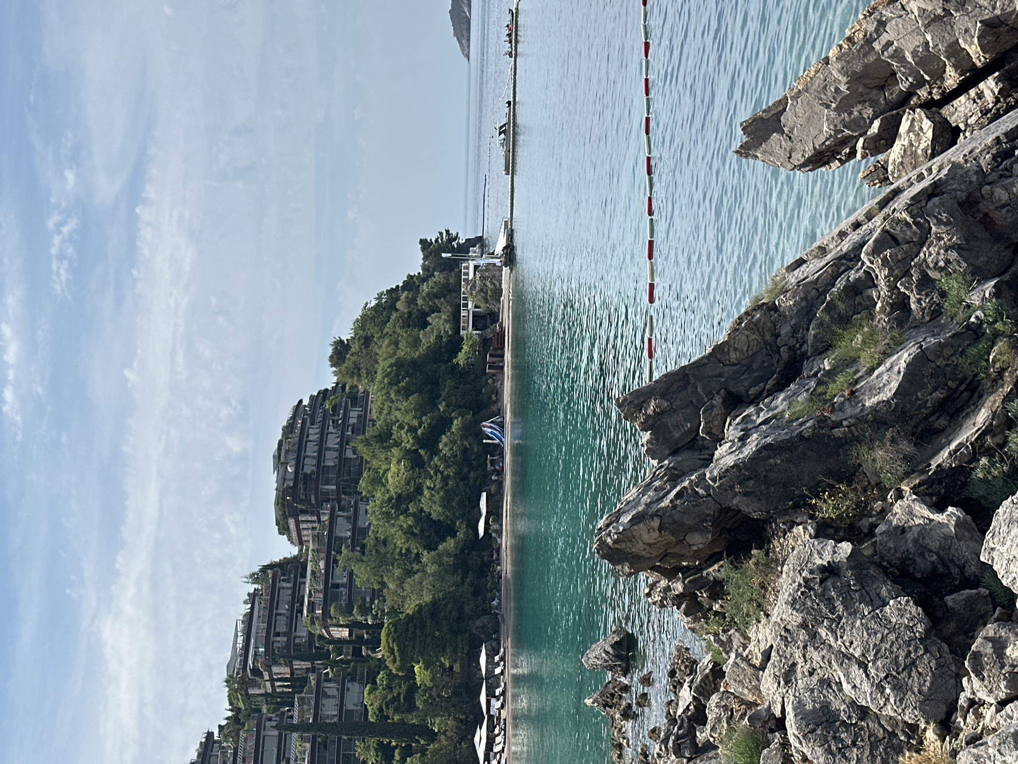 Morning coastal scenes captured in Budva Bay, Montenegro