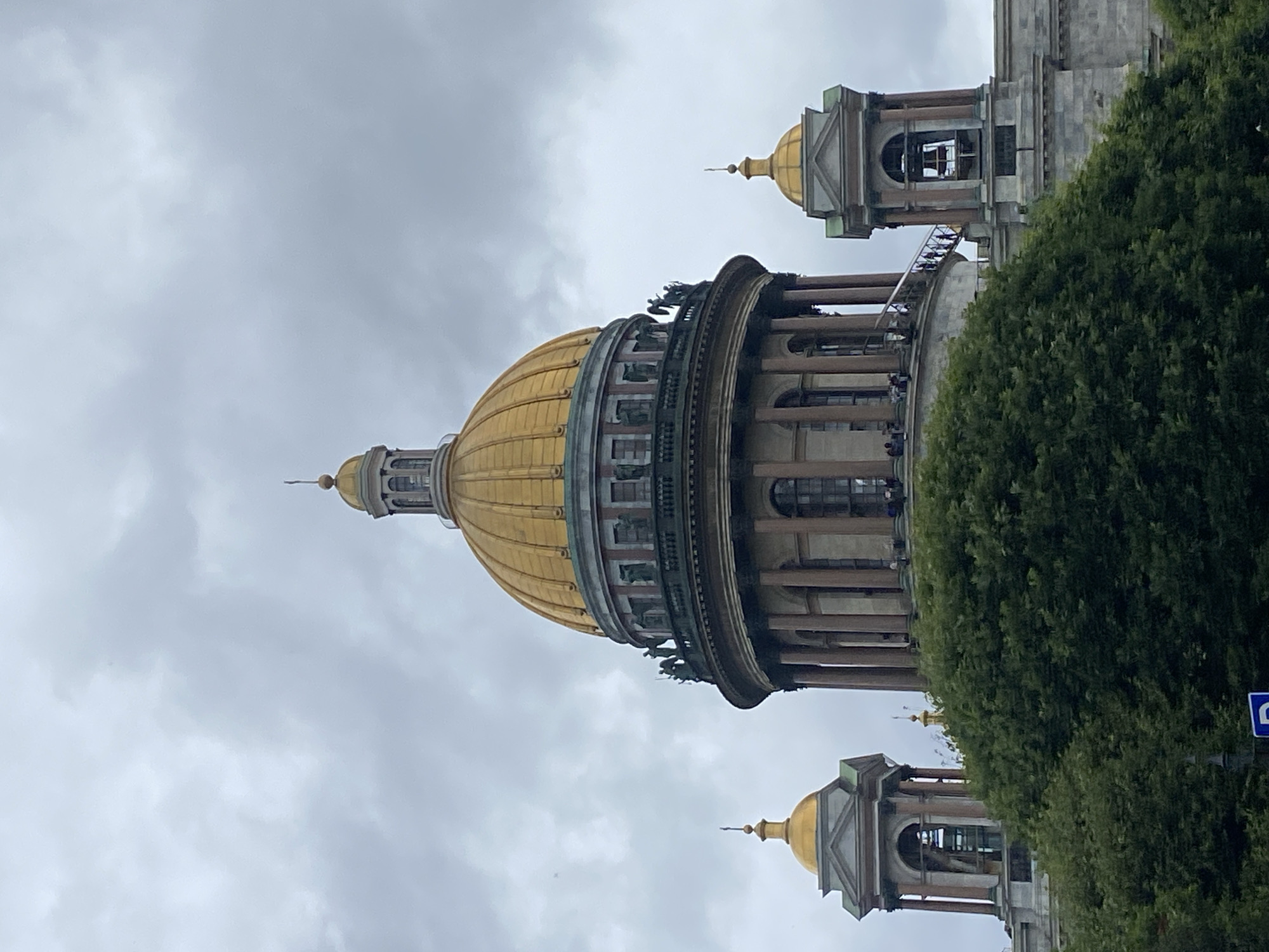 Saint Petersburg's historic center on a grey summer afternoon