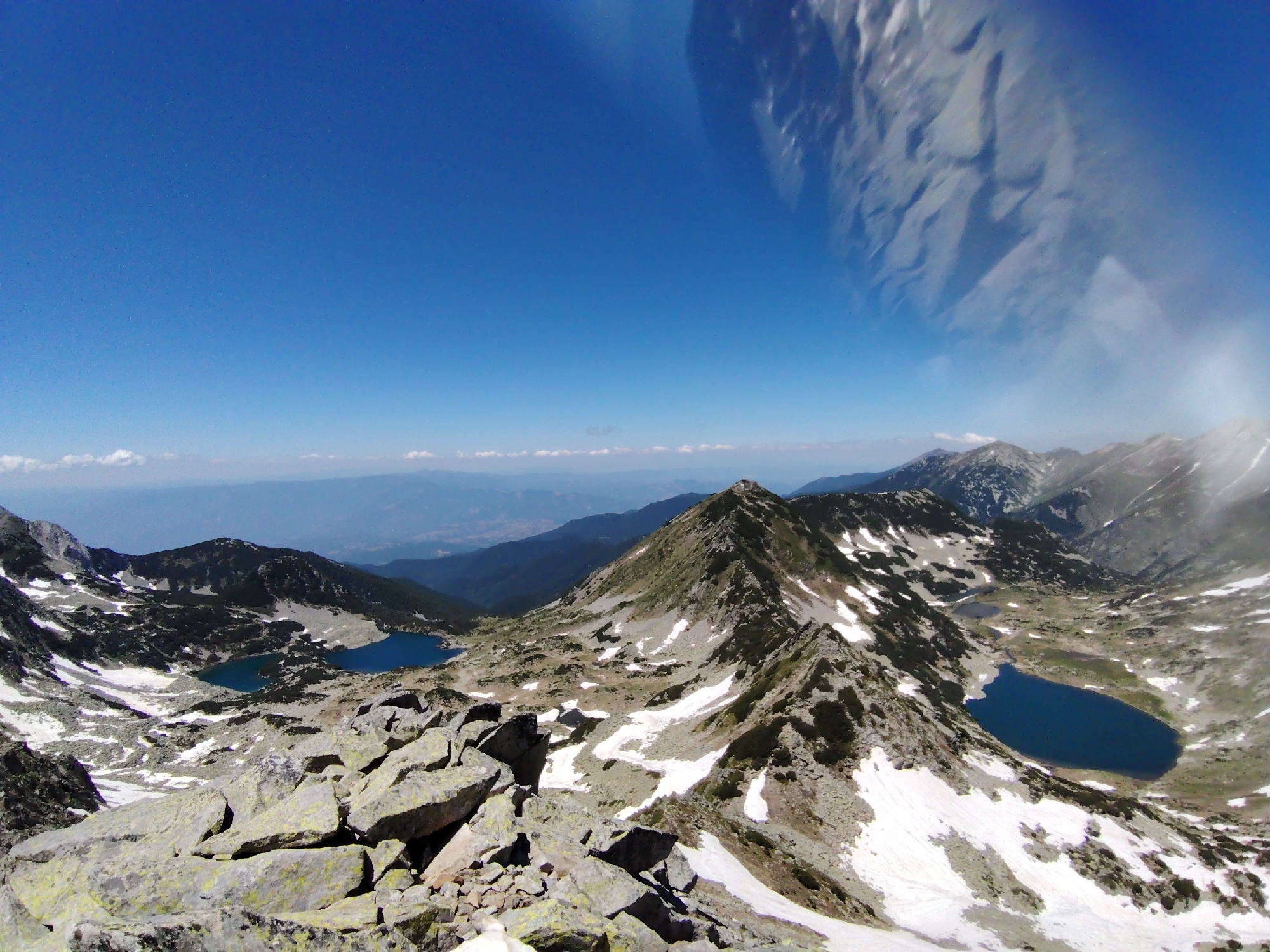 Clear-day views across Pirin's rocky alpine ridgeline near Bansko