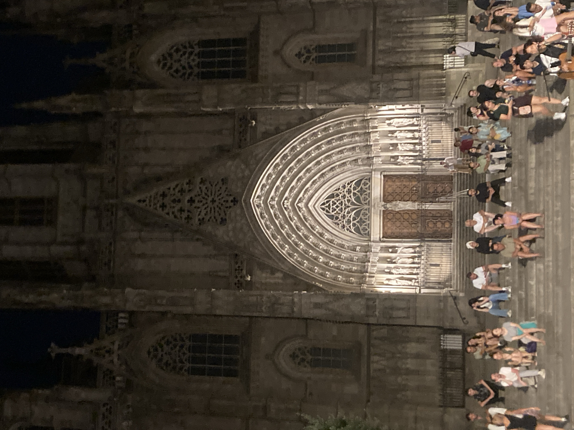 A summer night around Barcelona Cathedral, Gothic Quarter