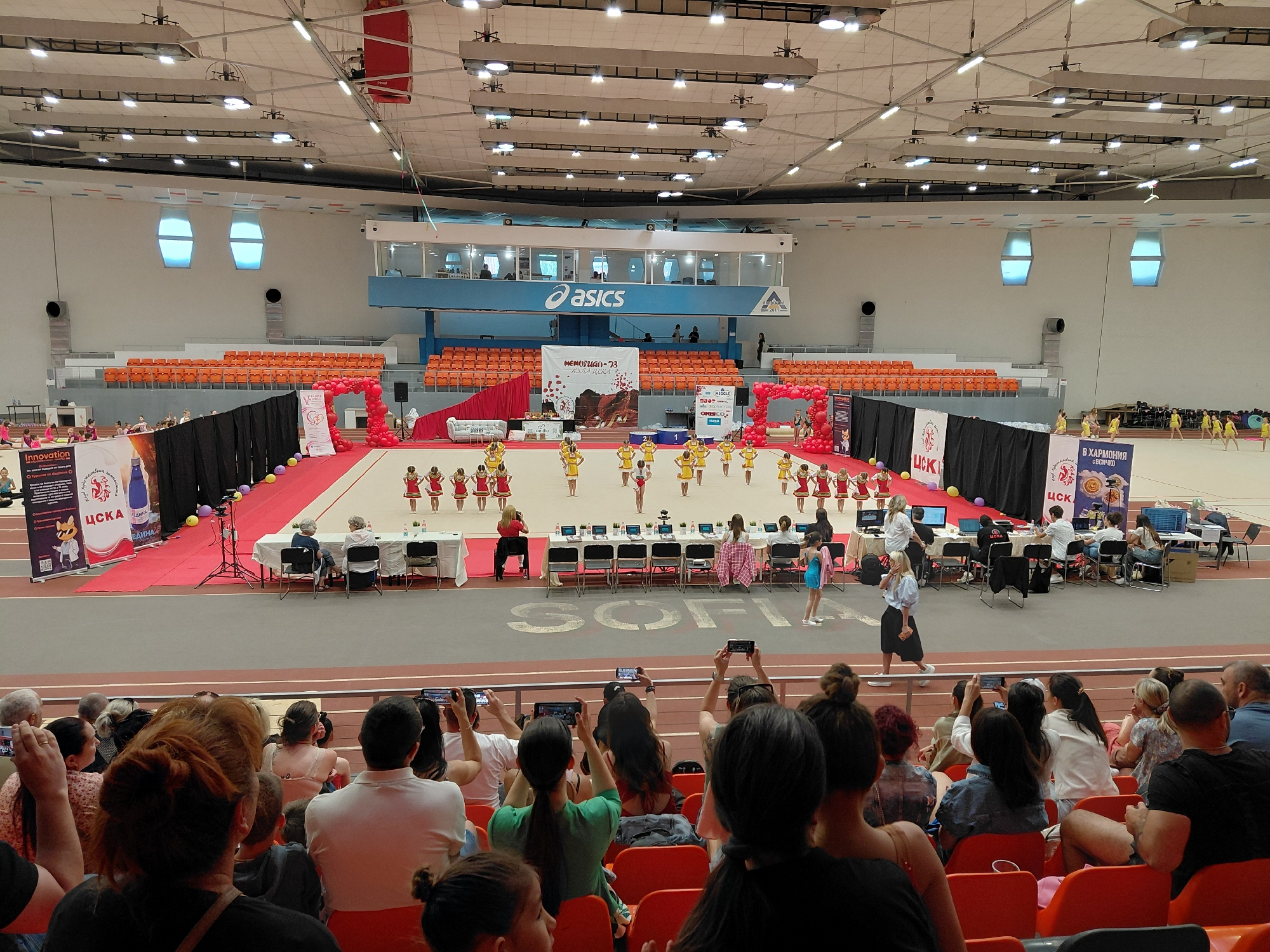Rhythmic gymnastics competition at Sofia indoor arena