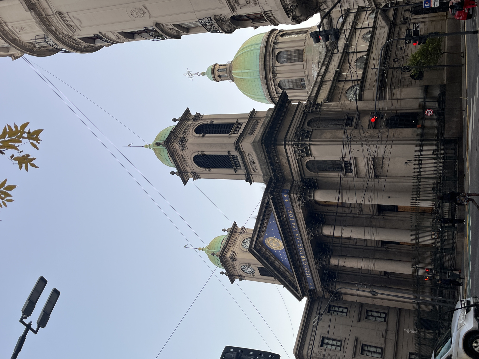 Evening architectural documentation in Buenos Aires historic district