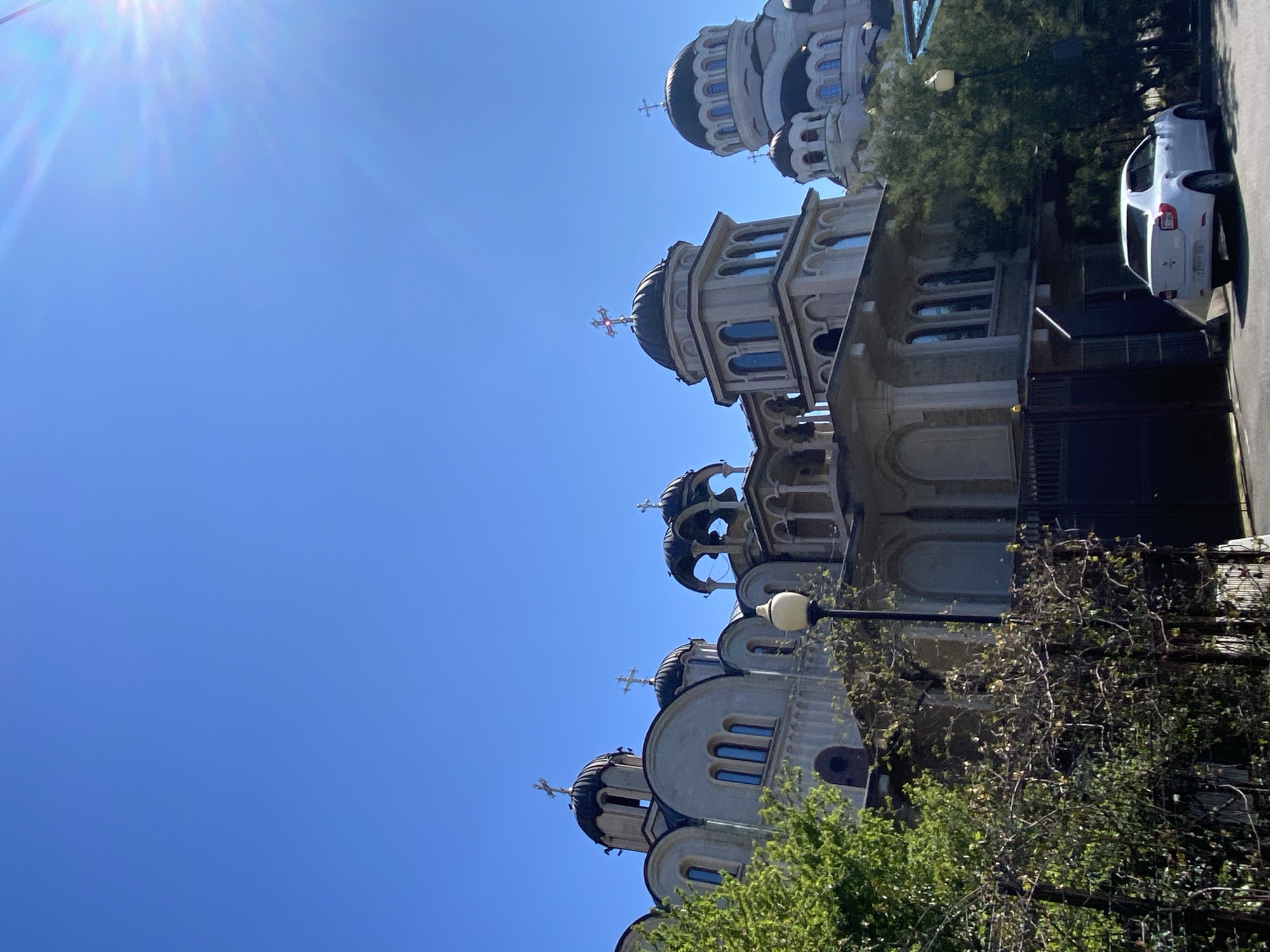 Morning documentation of Orthodox church and street scenes in Sirius
