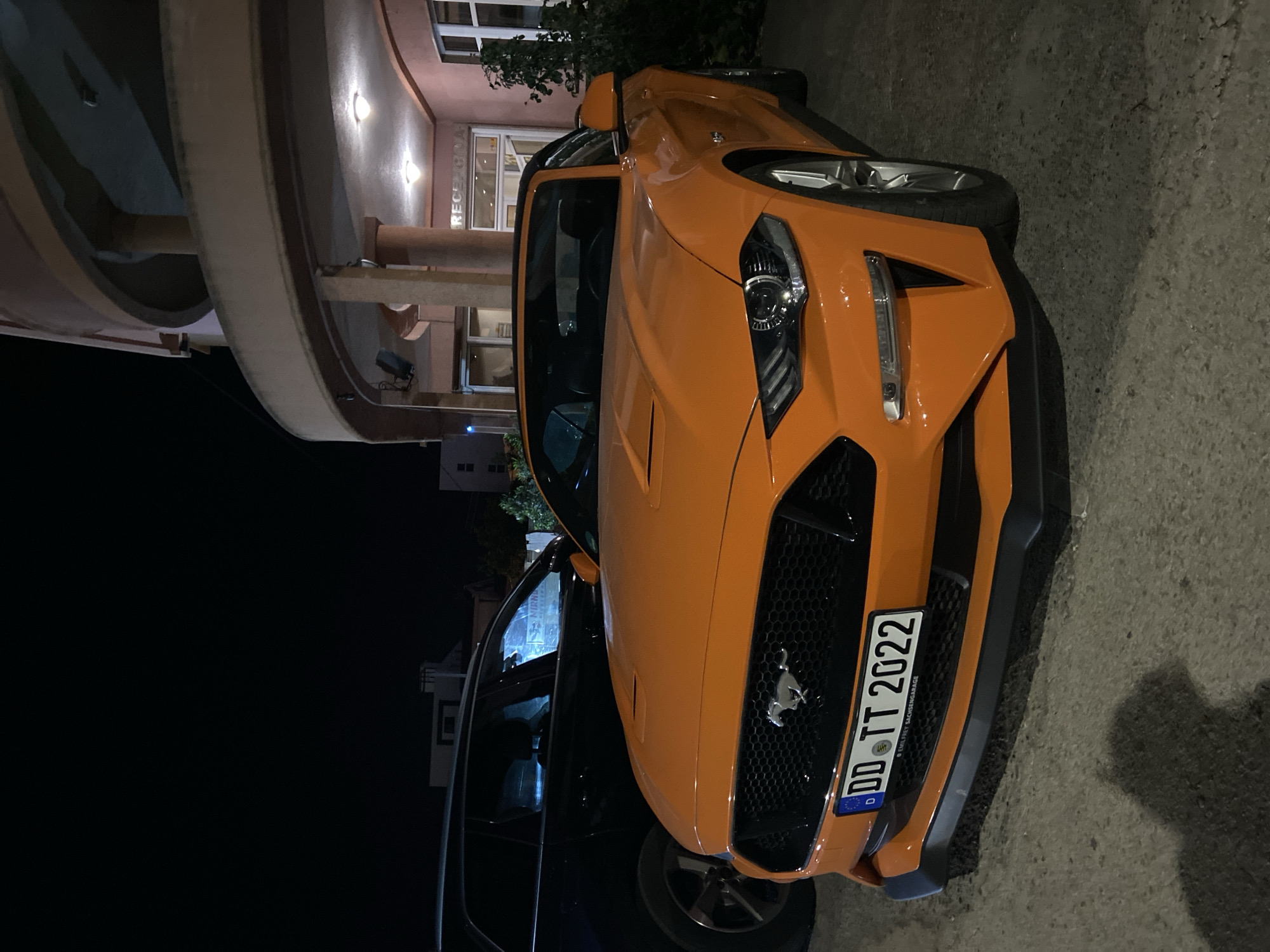 Orange sports car with German plates spotted in Bar, Montenegro