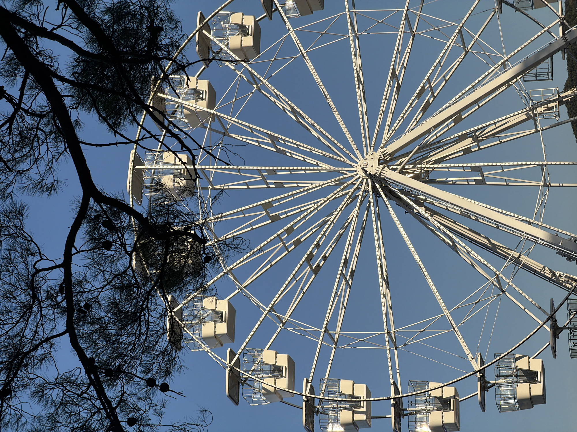 Sunny afternoon around Budva's Ferris wheel and boardwalk.