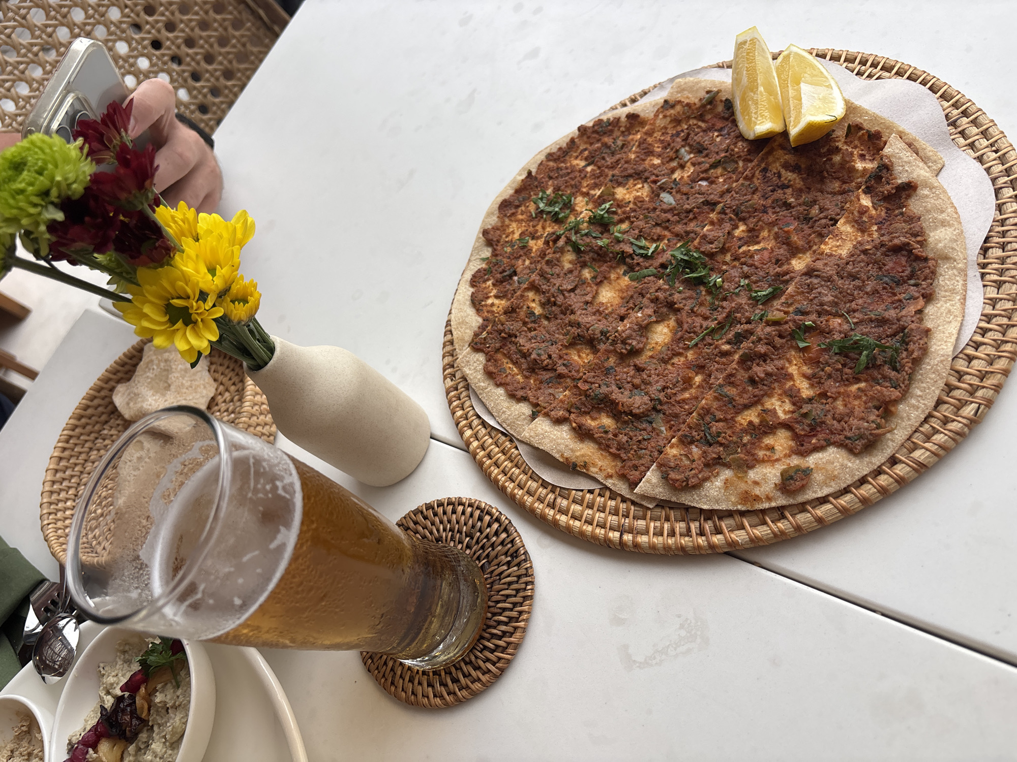 Middle Eastern meal documented at Mengwi restaurant morning dining