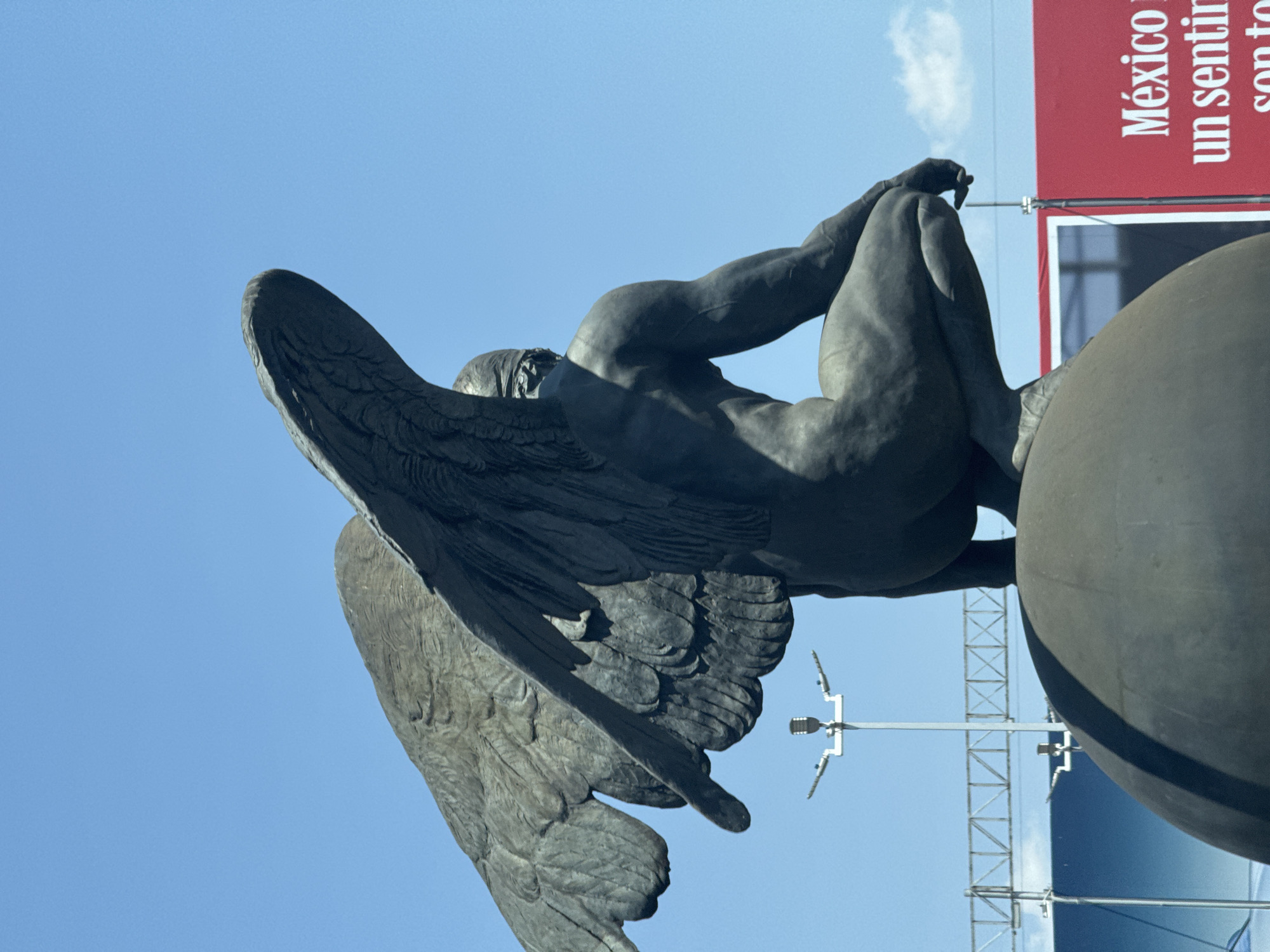 Mexico City residents document statue and portrait moments