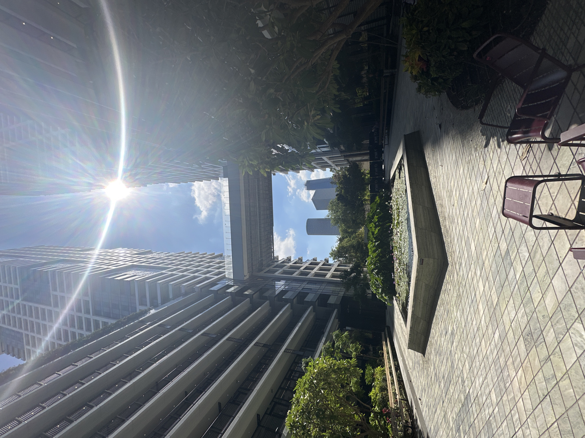 Tel Aviv financial district streets and towers on a quiet morning