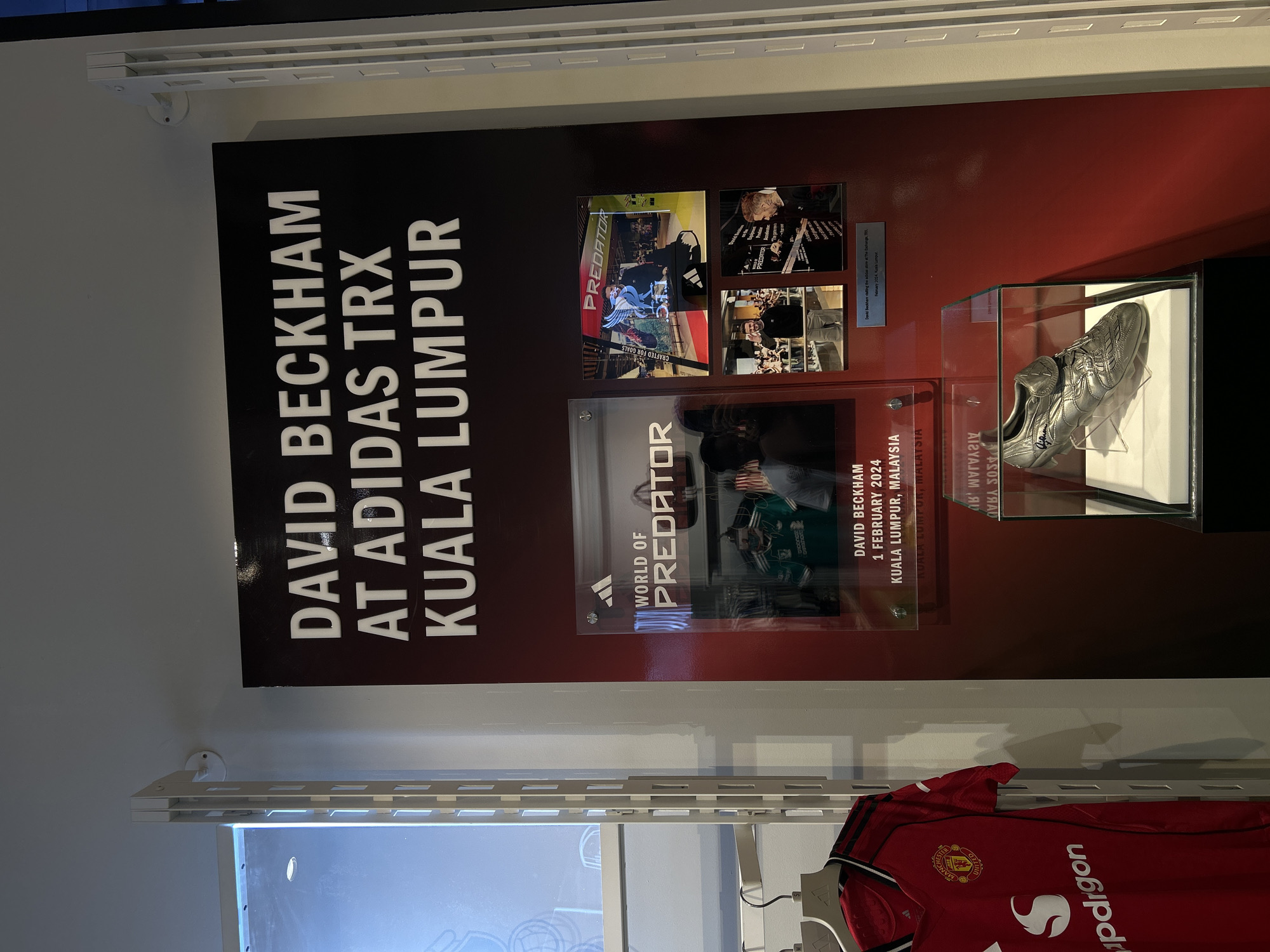 Beckham commemoration display spotted at Kuala Lumpur Adidas store