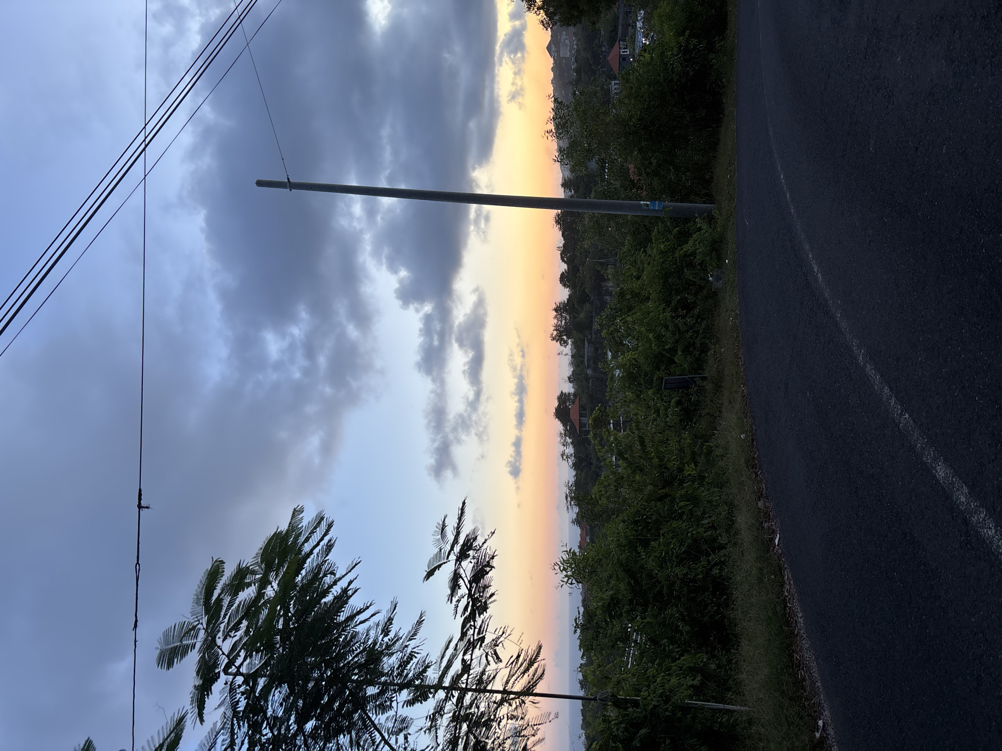 Twilight scenes captured along rural roads in Ungasan, Indonesia
