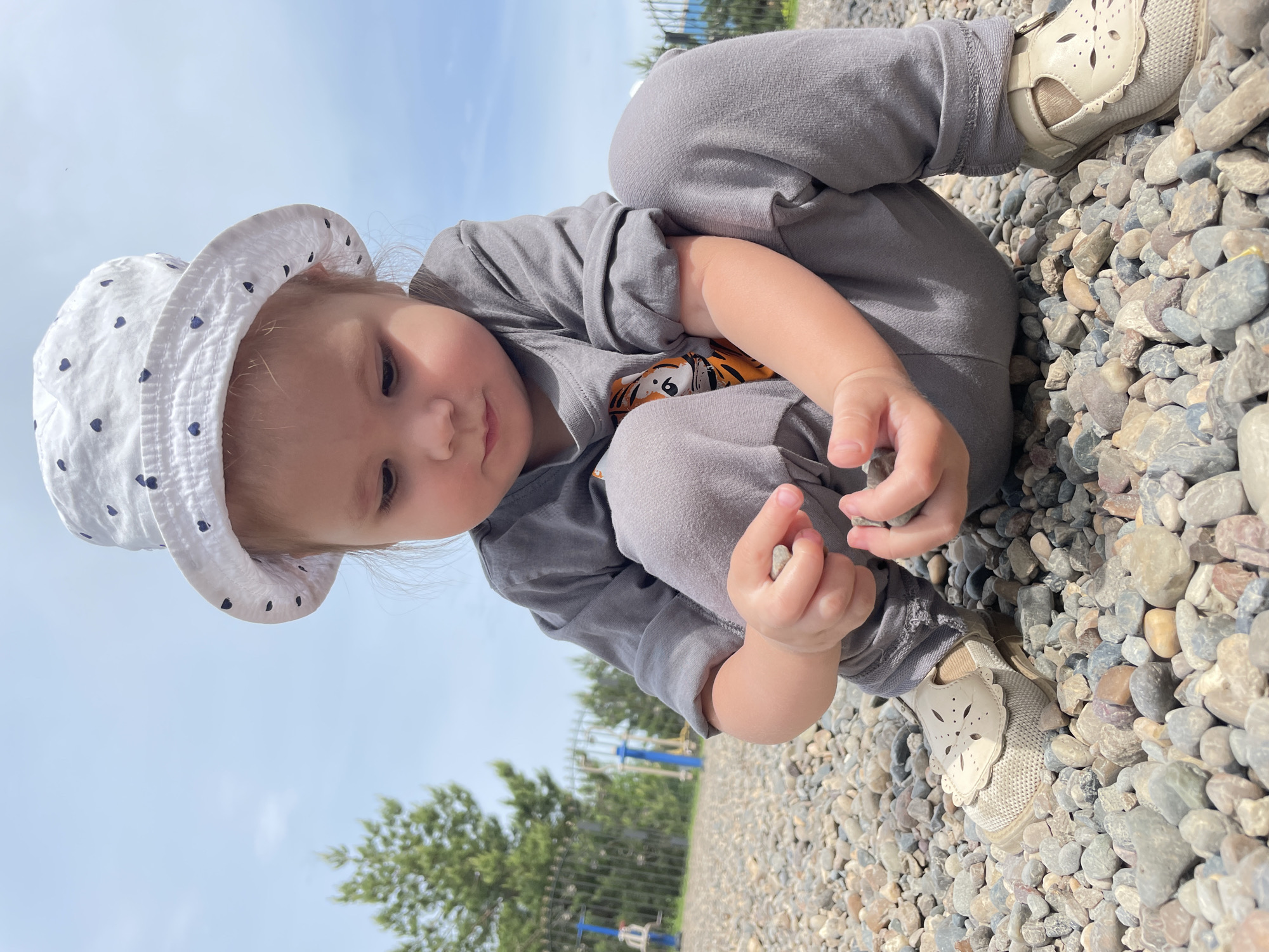 Parent, child enjoy morning playground visit in Izhevsk