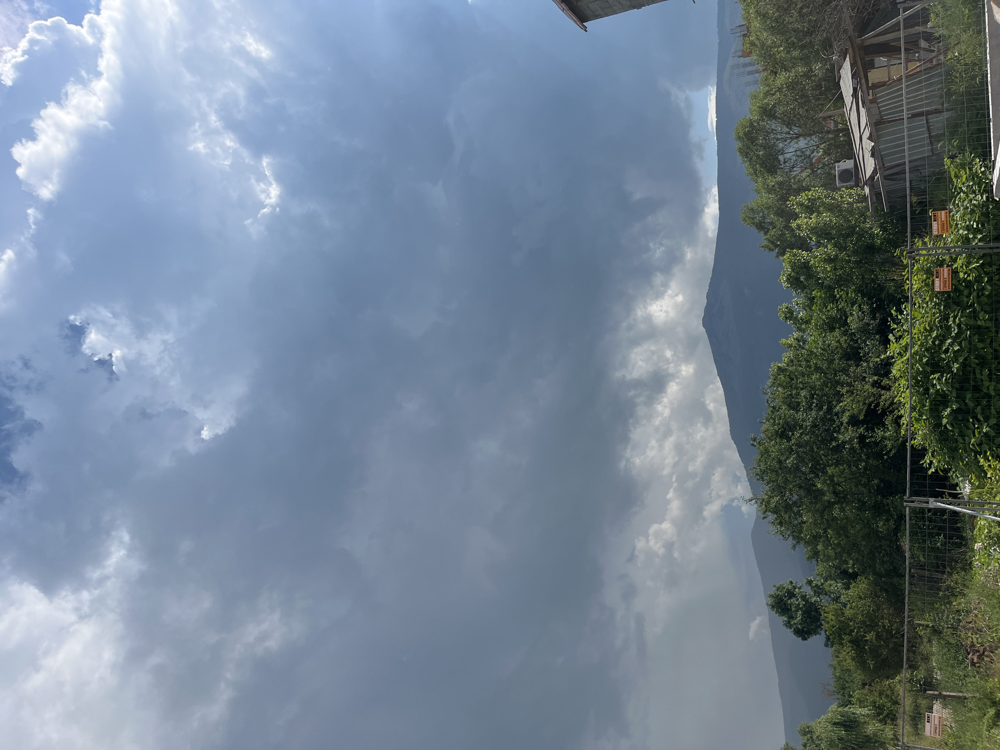 Storm clouds and construction activity observed in Sofia