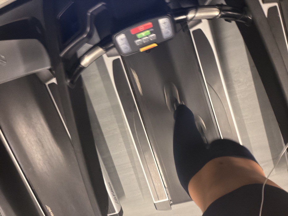 Early morning gym workout captured on treadmills in Miami