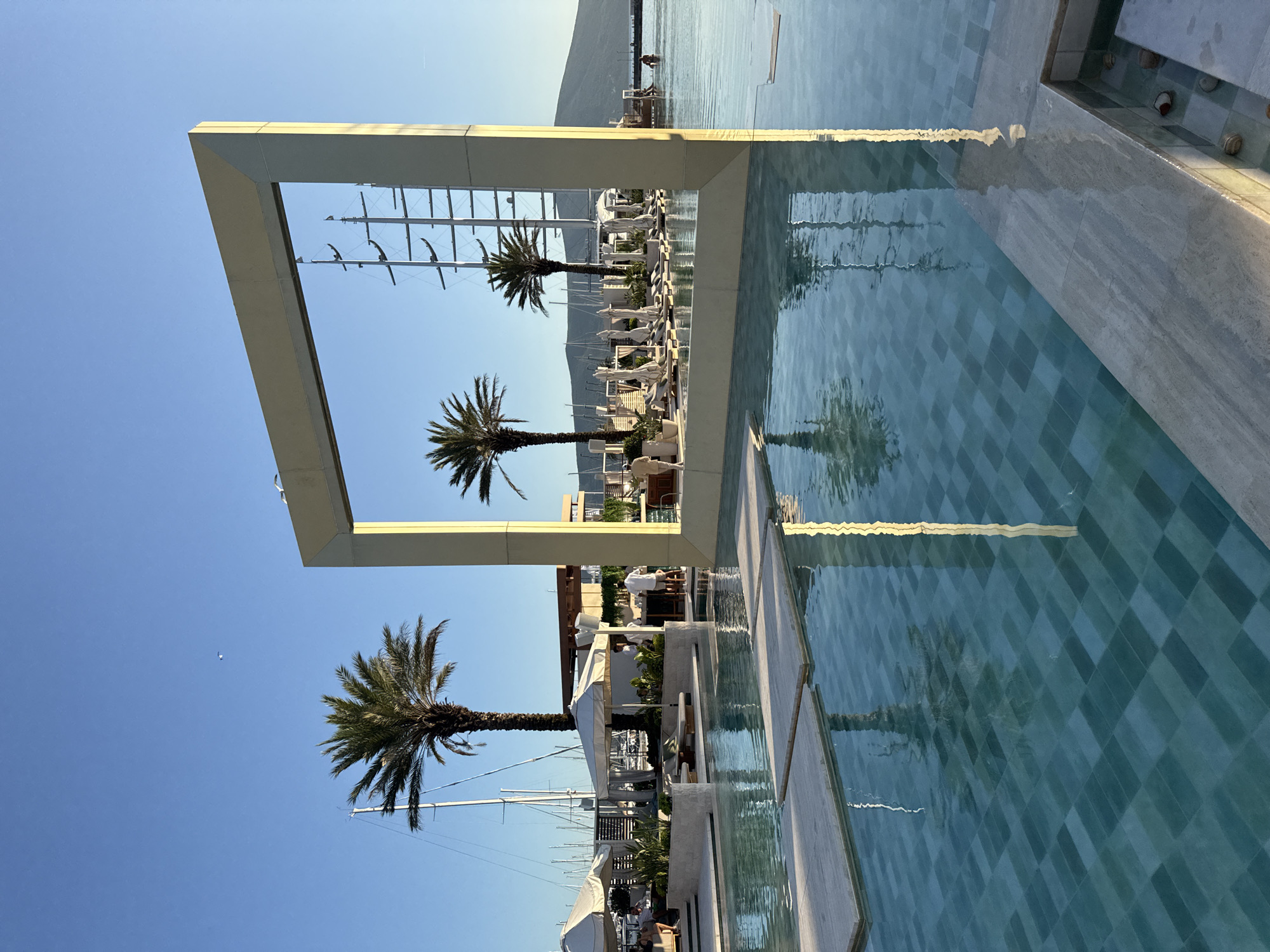 Luxury resort with pool and marina observed in Tivat