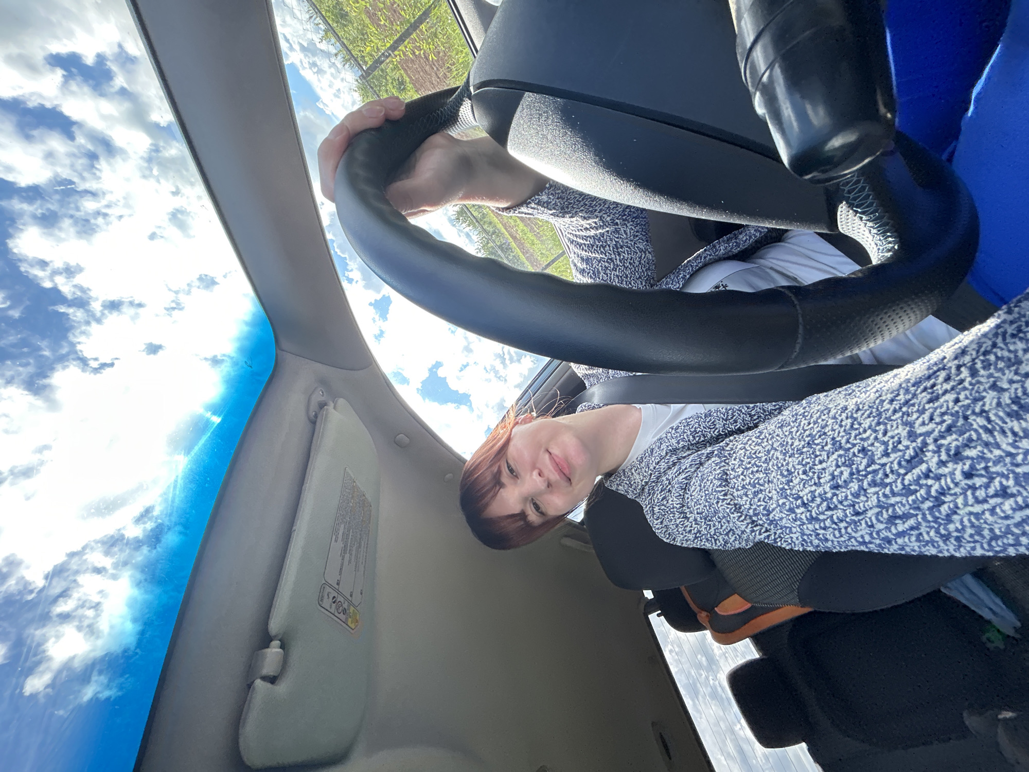 Woman photographed in car and outdoors in Фоки, Russia