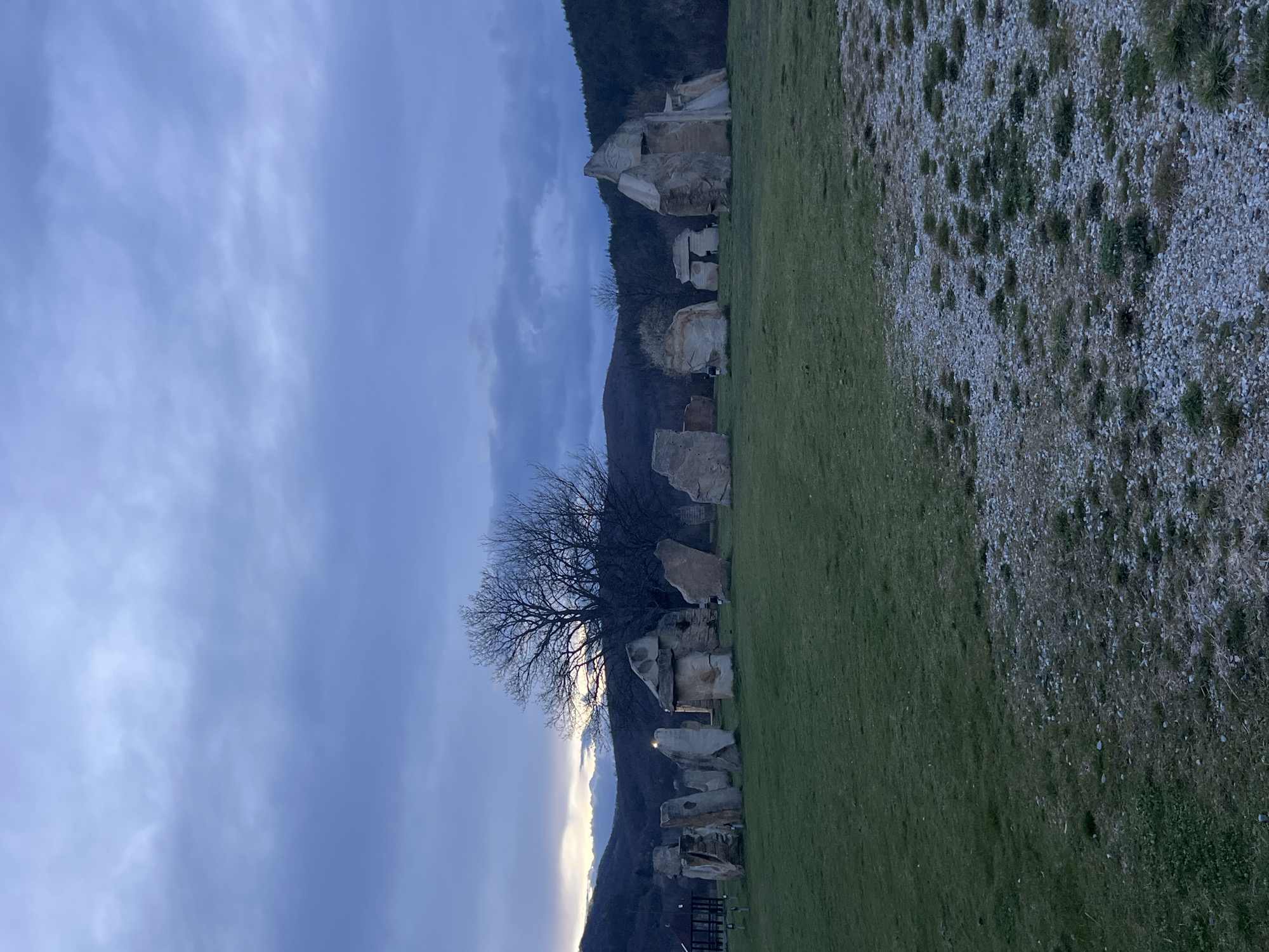 Visitor documents monuments and Thracian ruins in Gardevtsi, Bulgaria