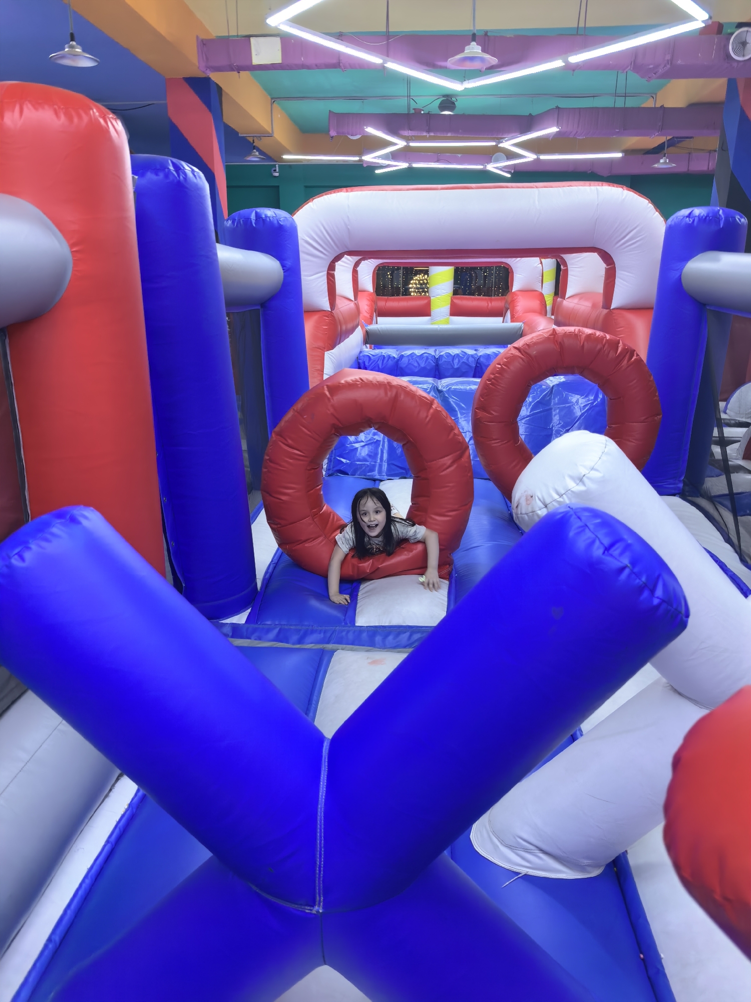 Evening in Fergana: playground, mall, and rainy streets