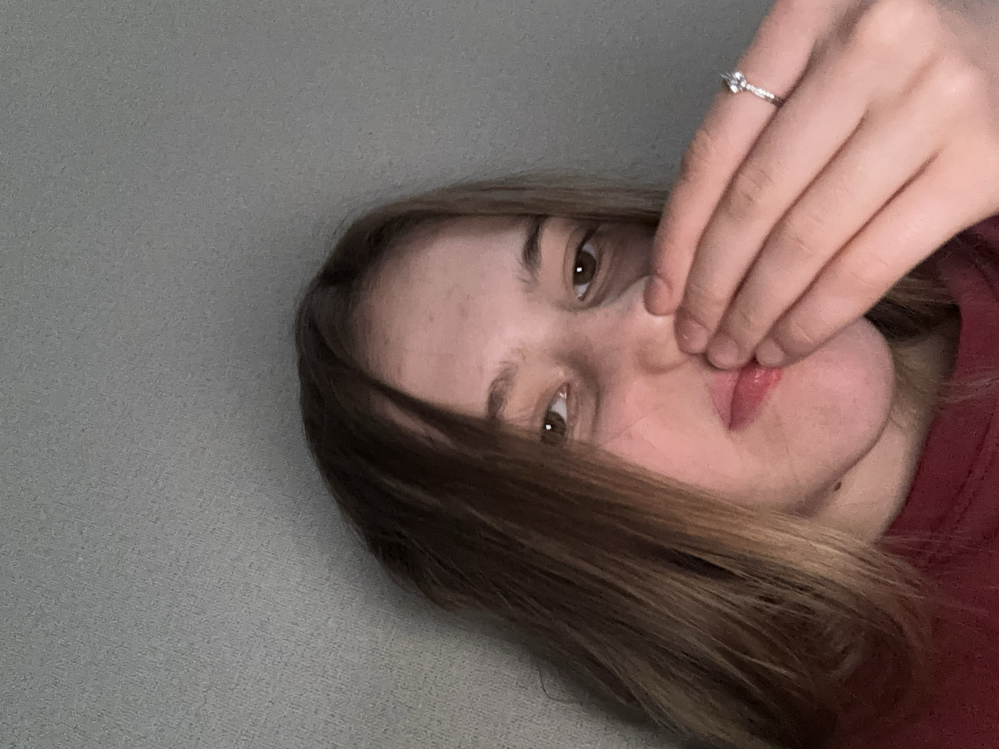 Bedroom selfie session with dog in Sinyavino, Russia