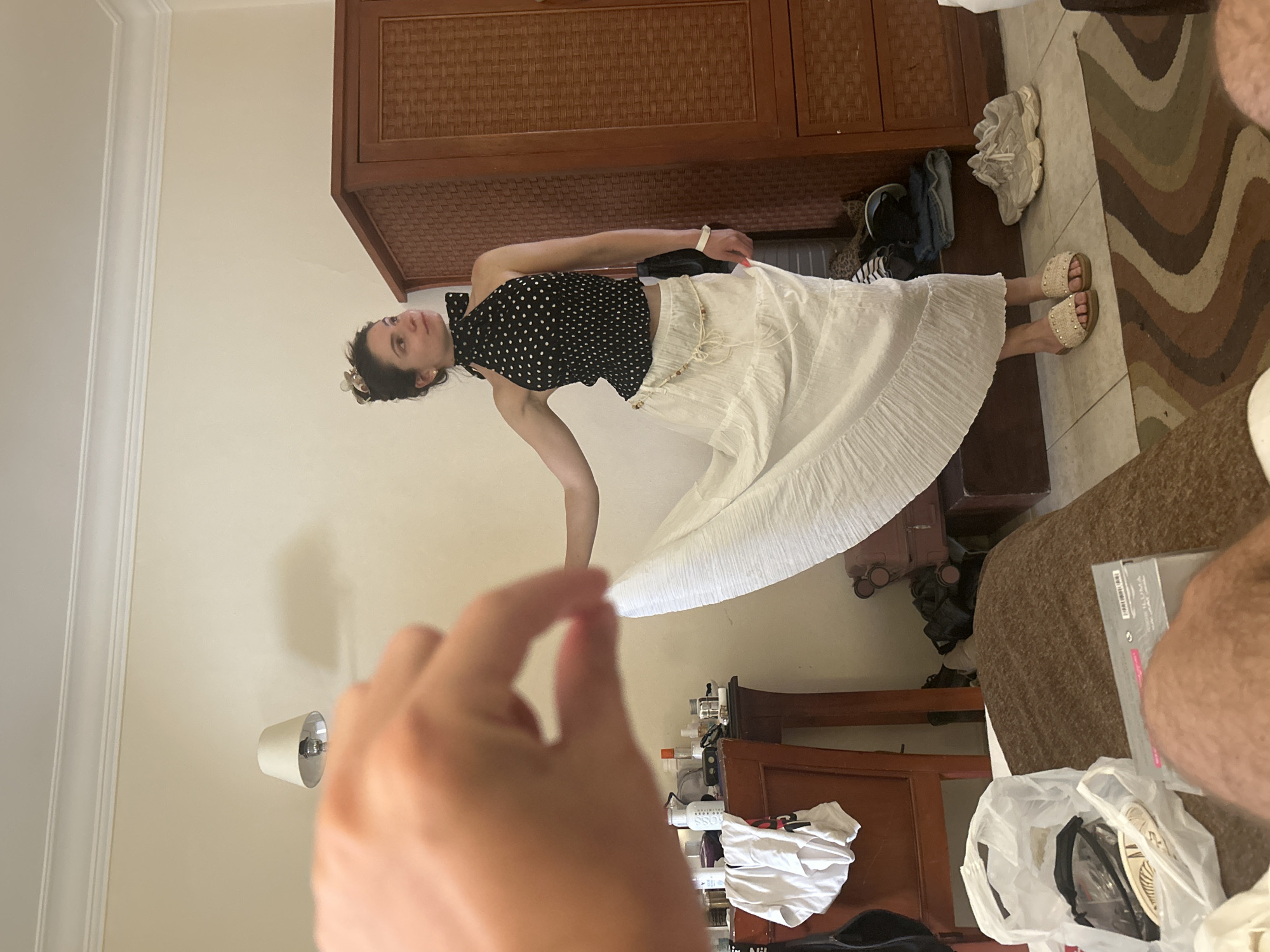 Couple photographs playful moments in Sharm El Sheikh hotel room