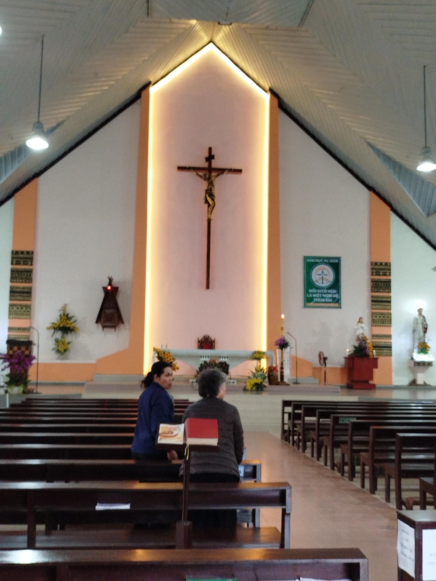 Catholic church interior and exterior documented in K'Long Vietnam