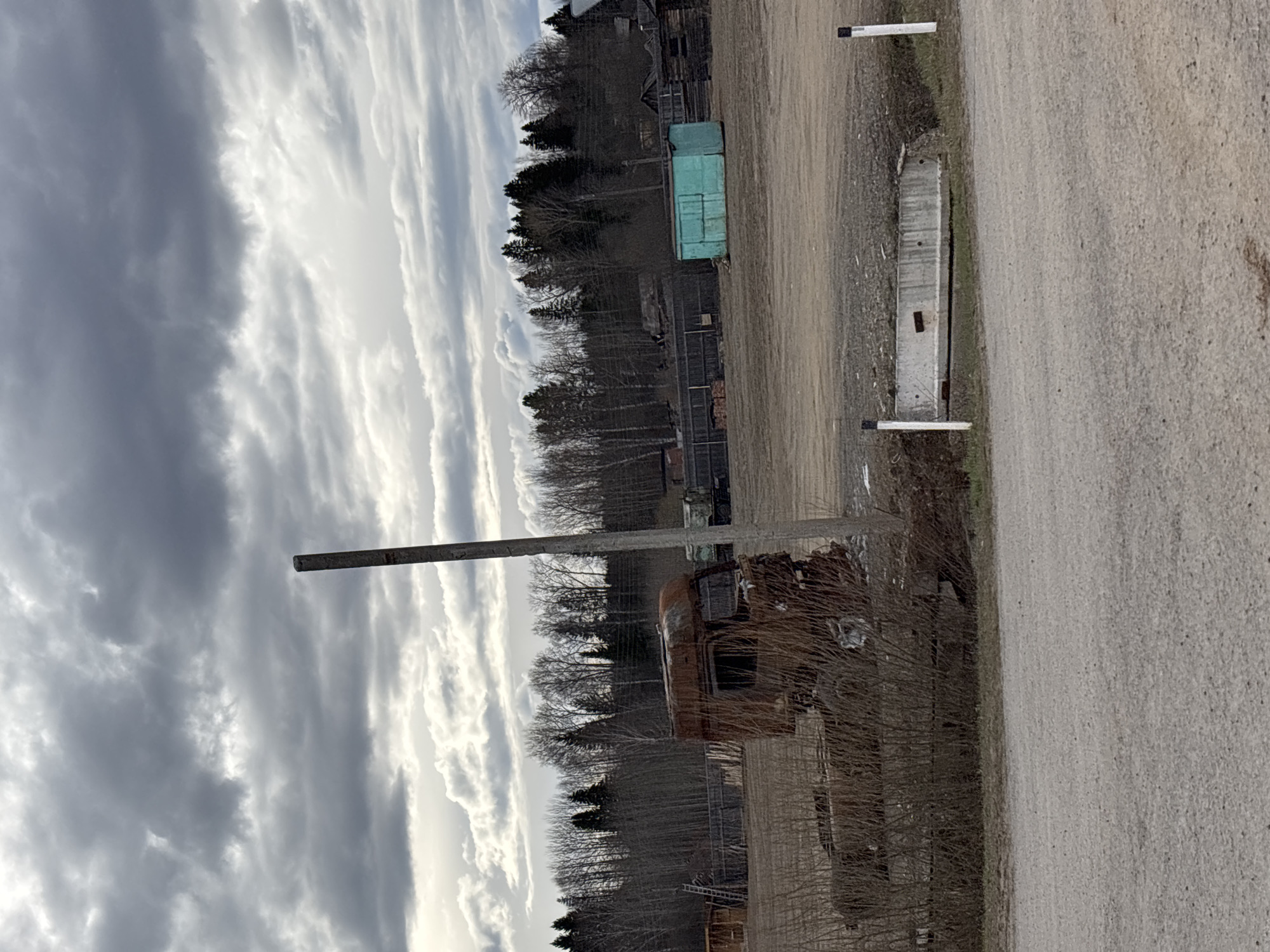 Rural road scene documented in Zachernaya, Russia
