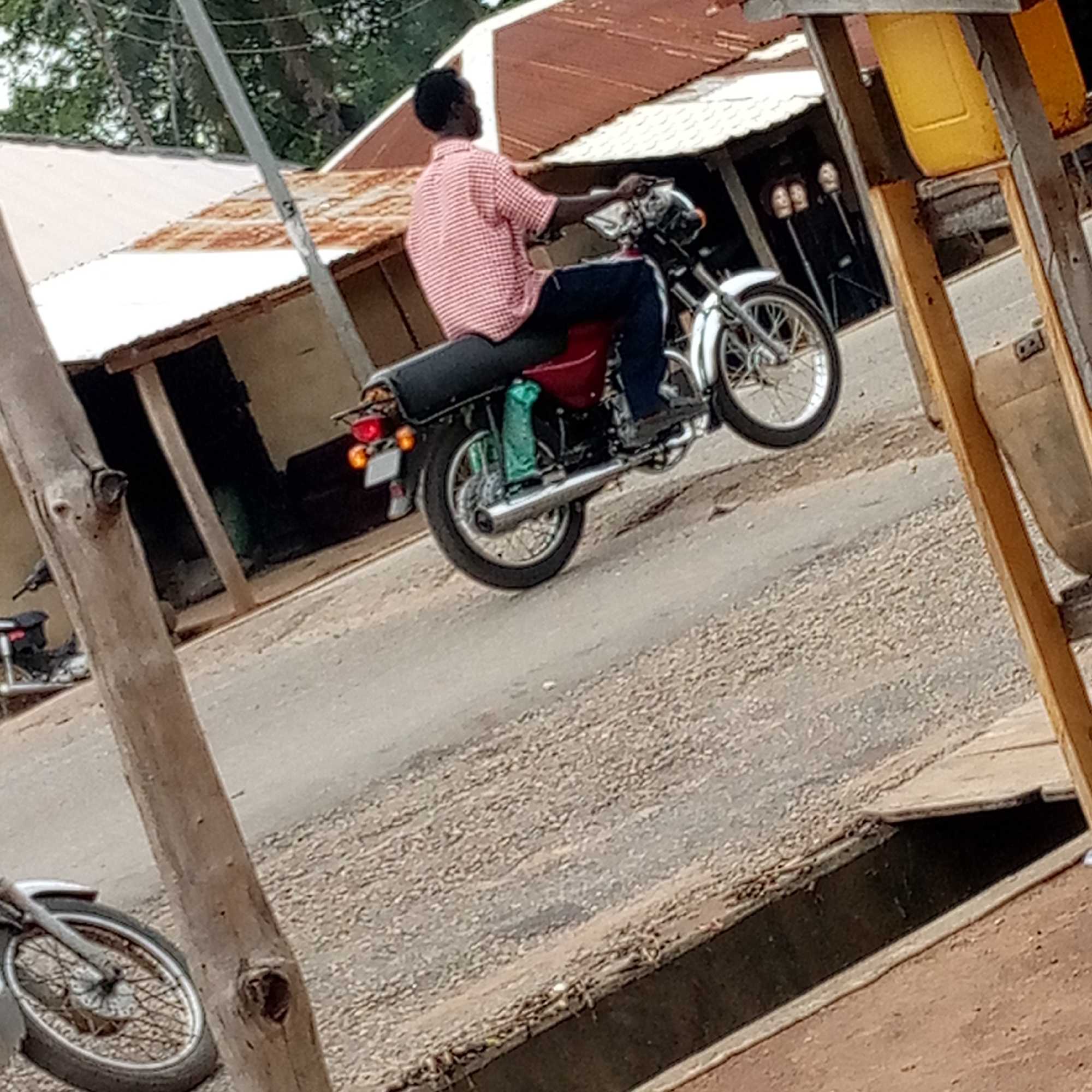 Morning motorcycle commute scenes documented in Mararaba Nigeria