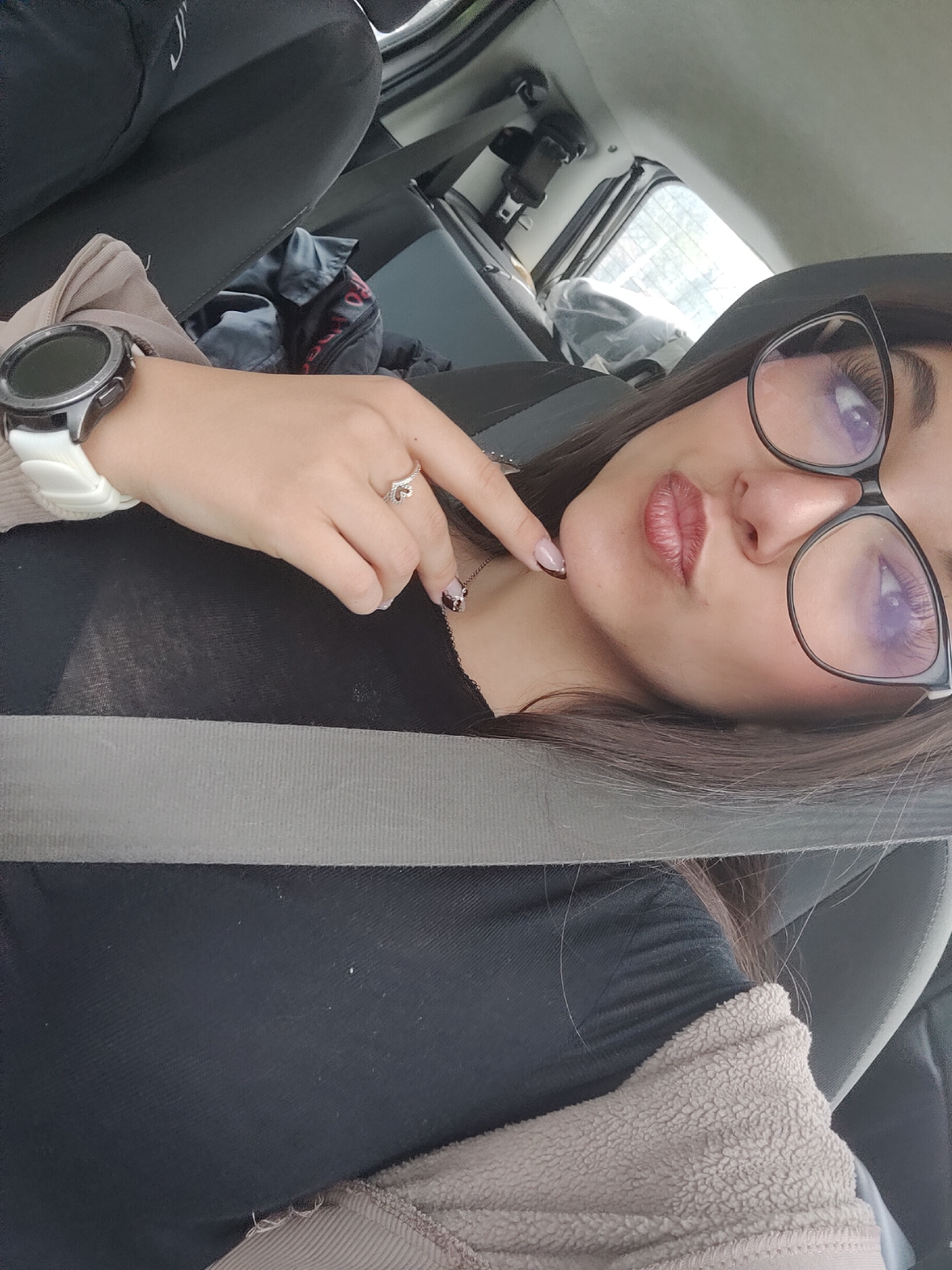 Woman in eyeglasses observed in vehicle in Plovdiv