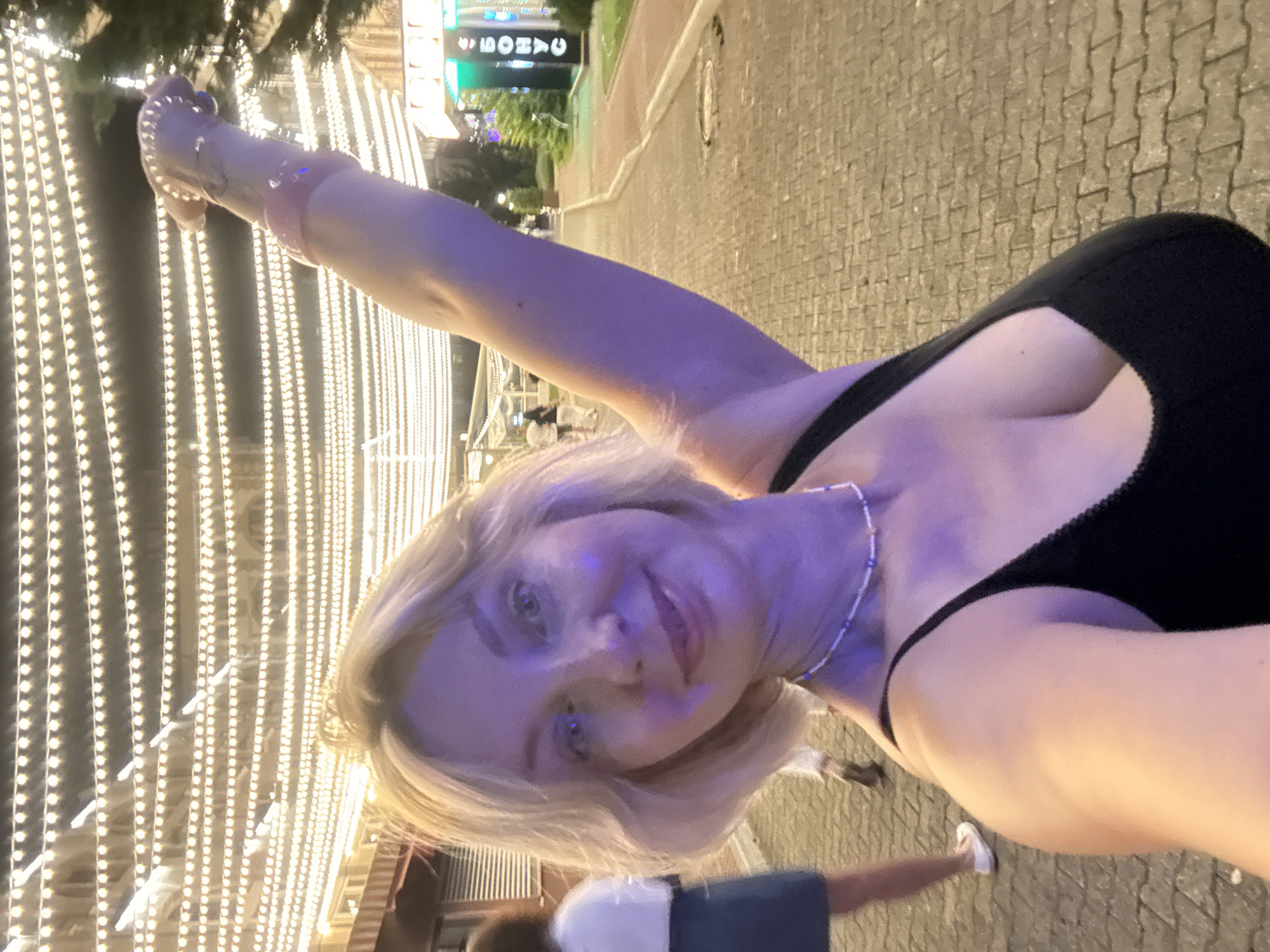 Night out on Estosadok's lit-up pedestrian strip