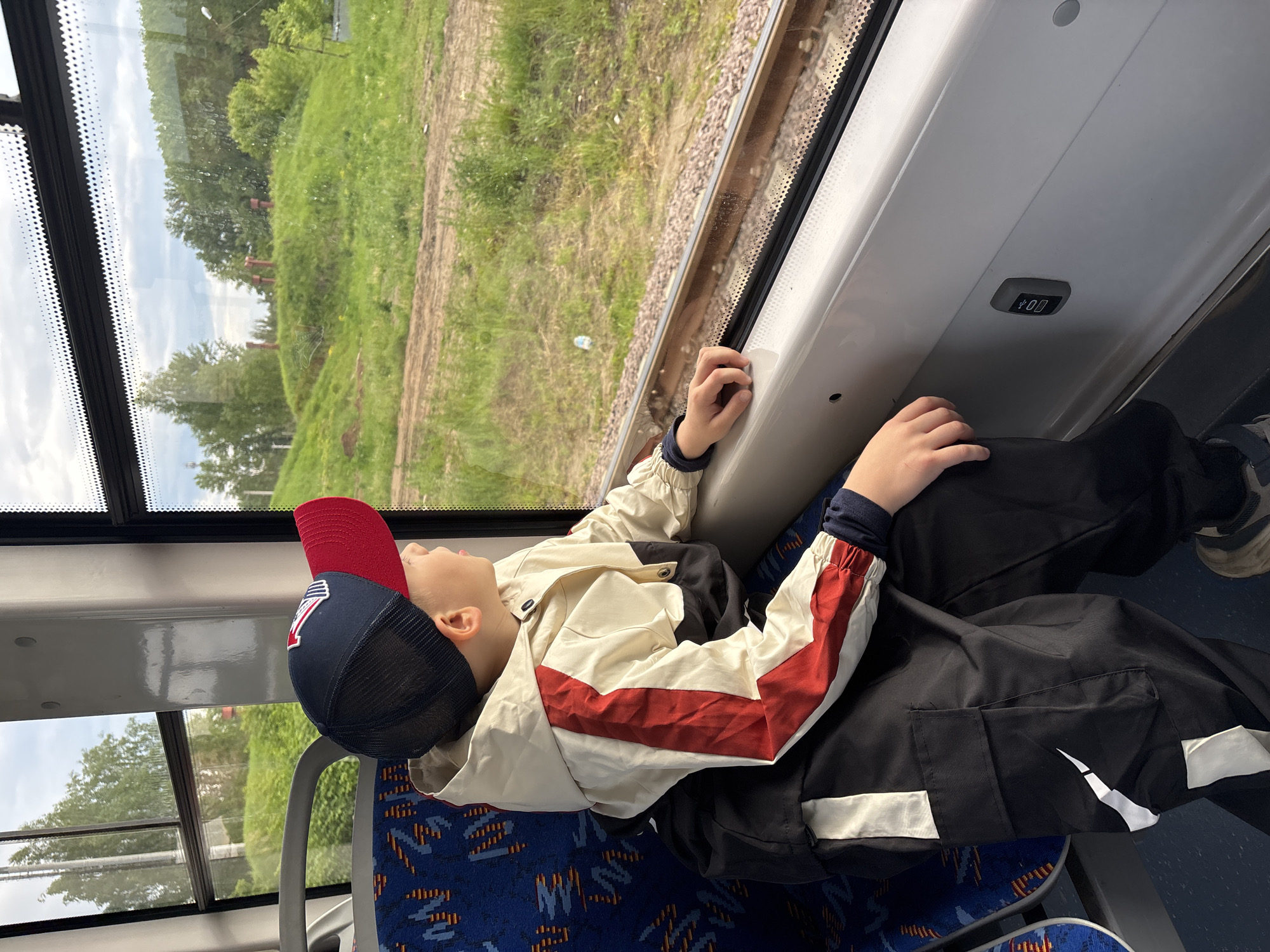 Child travels on public transport in Yaroslavl
