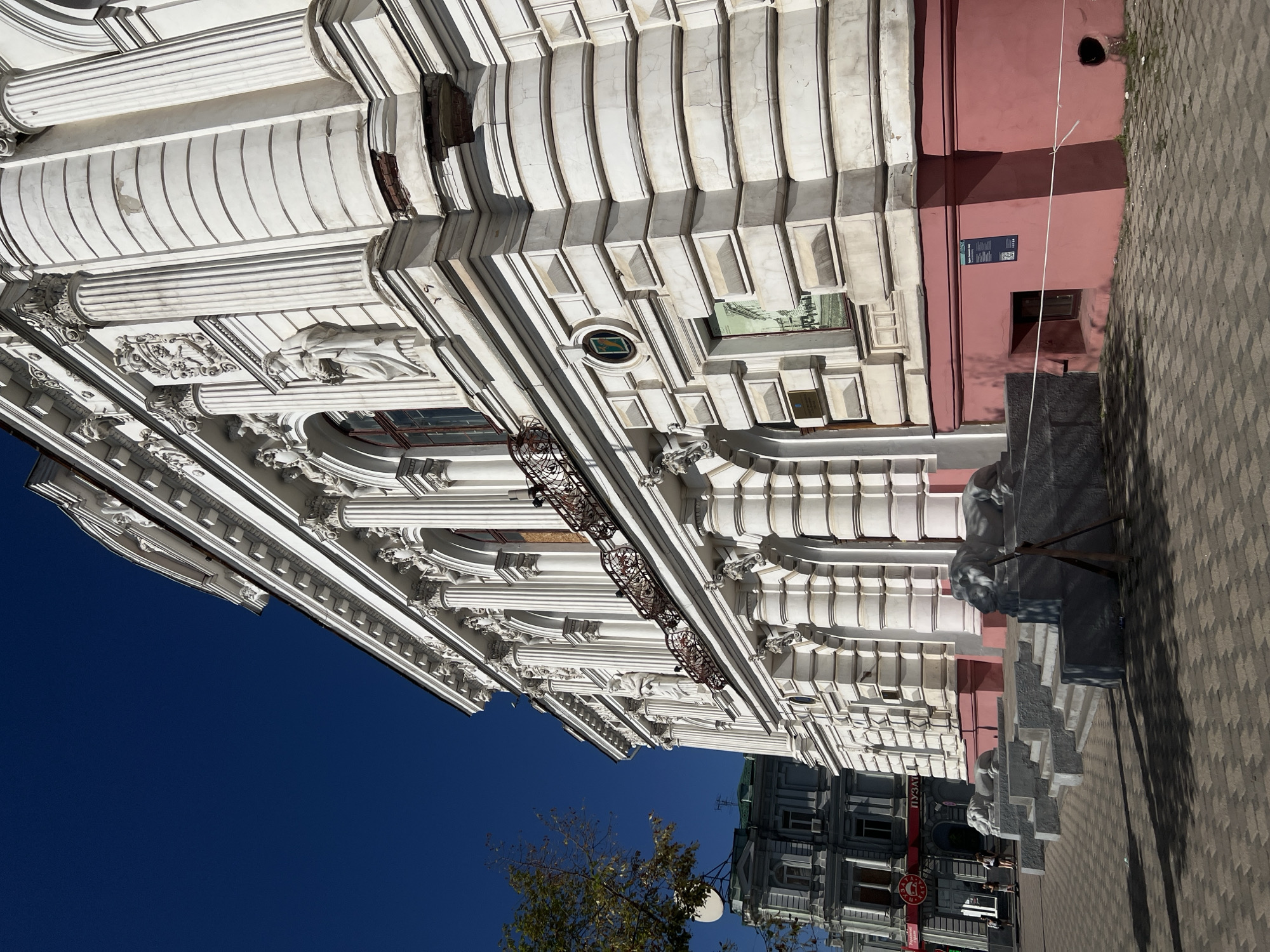 Kharkiv streets and metro, classical architecture and wartime shelters