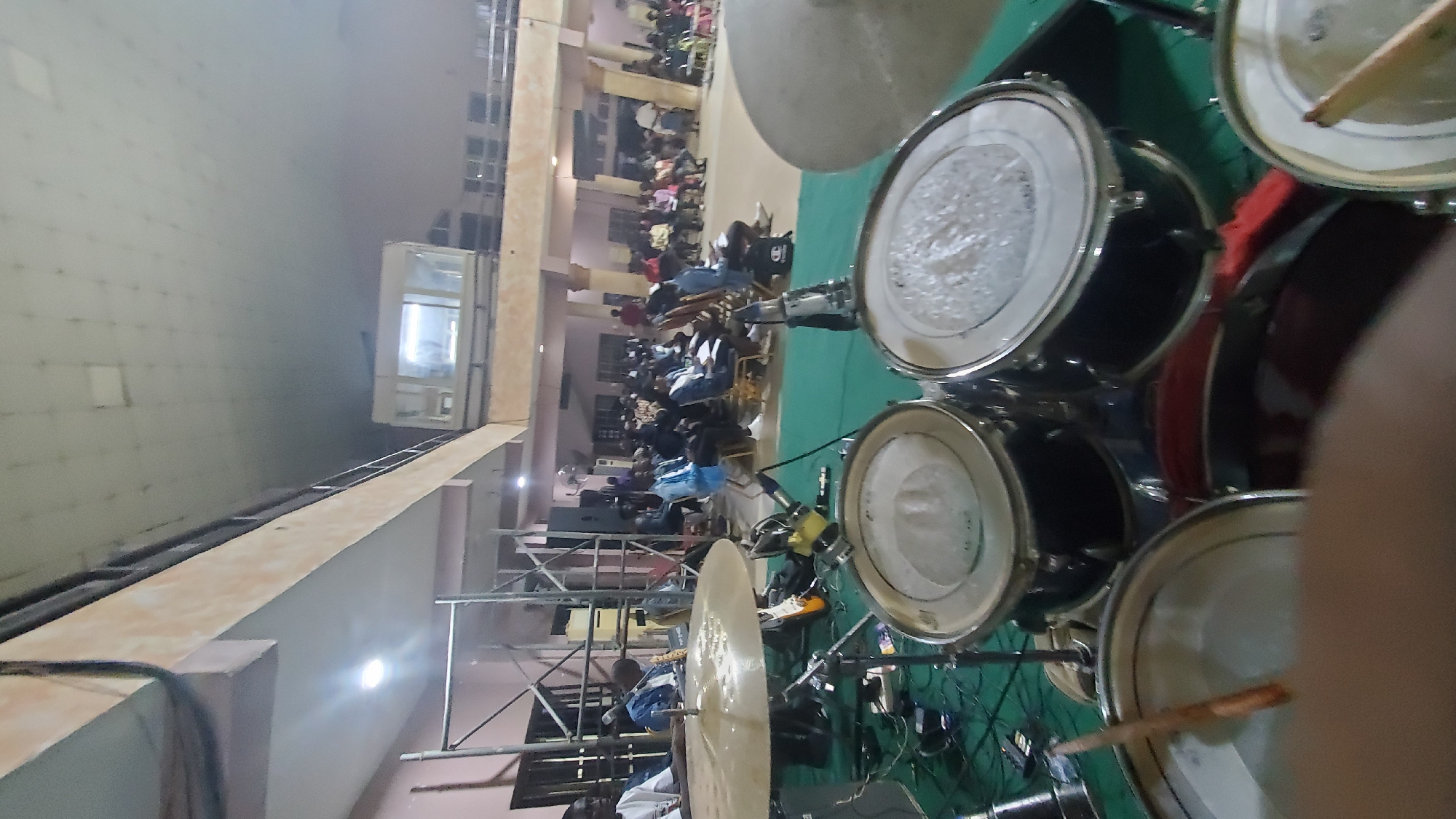 Band rehearsal at a Jalingo church or event hall