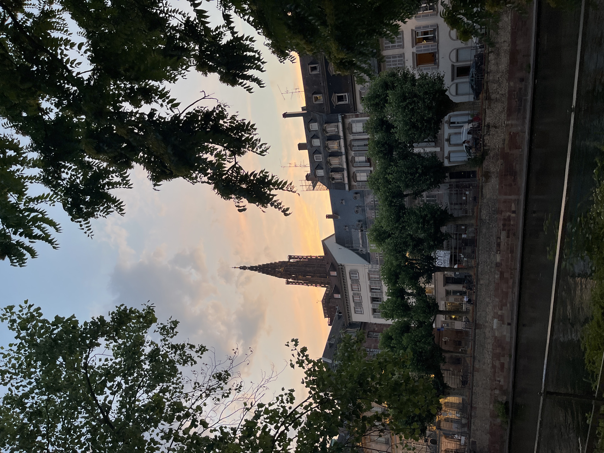 Strasbourg's canals and old town at golden hour