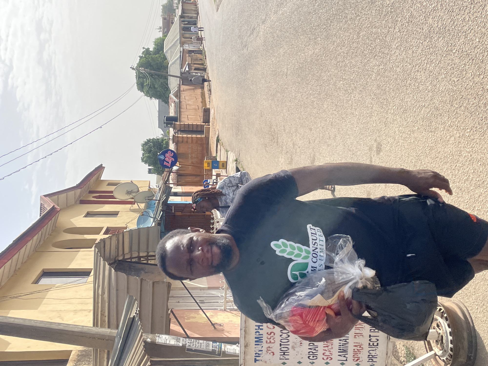Street scenes documented in Jos, Nigeria Monday morning