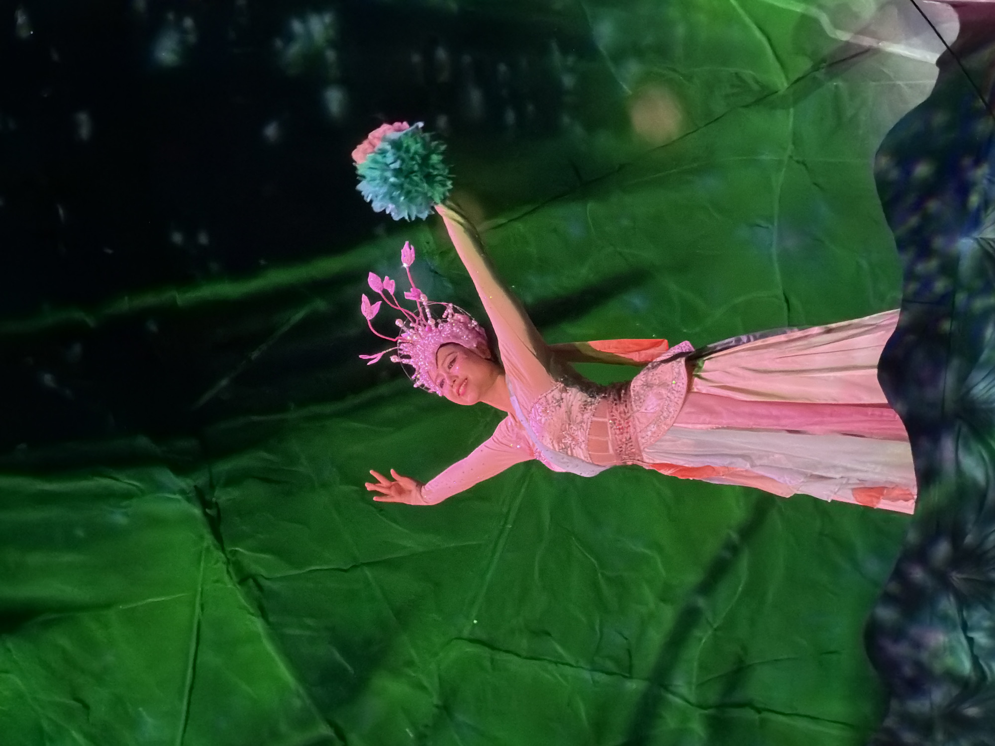 Theatrical show combines traditional dance with circus wheel acrobatics