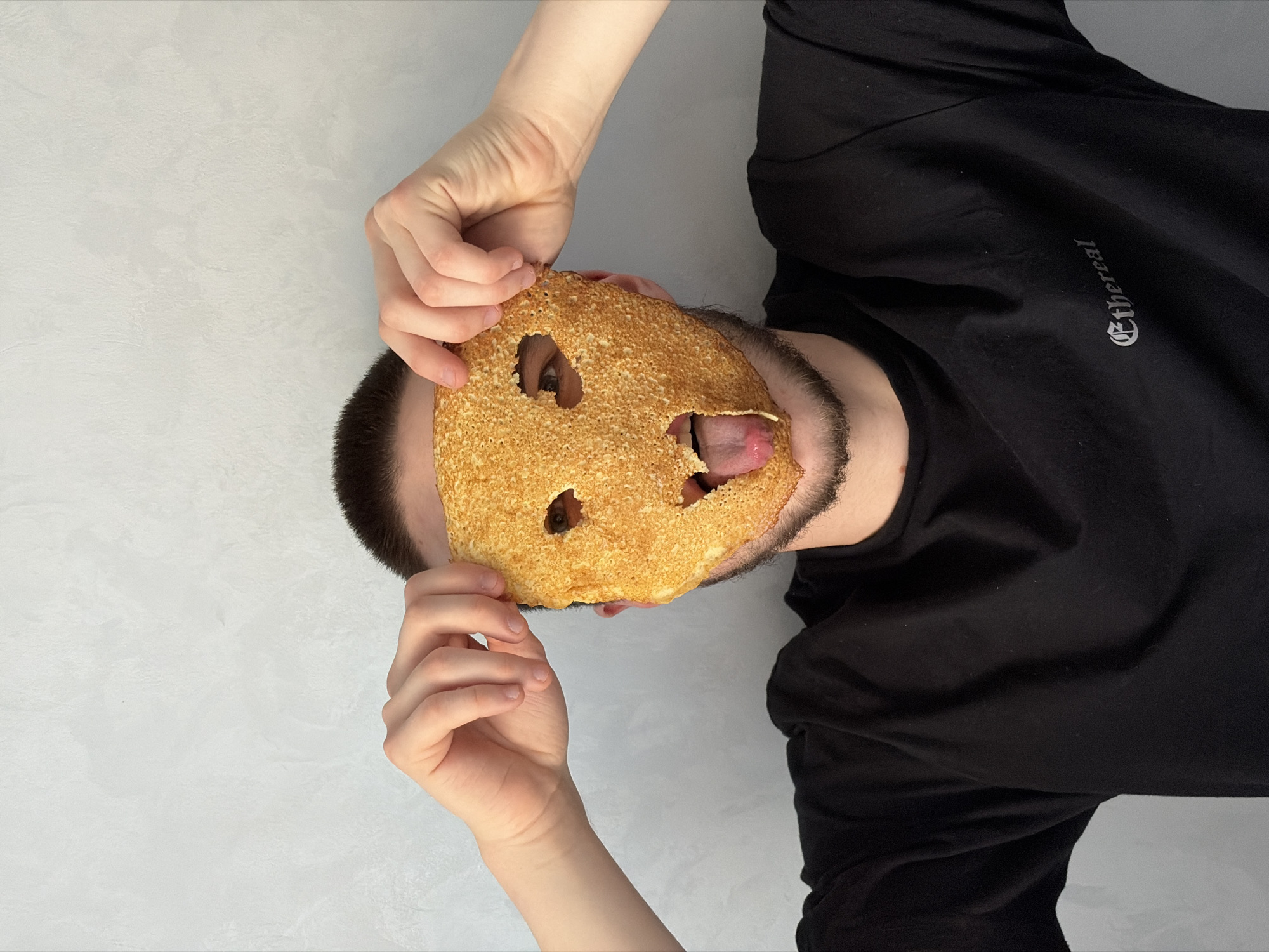Playful pancake and paper towel photos captured in Sarapul