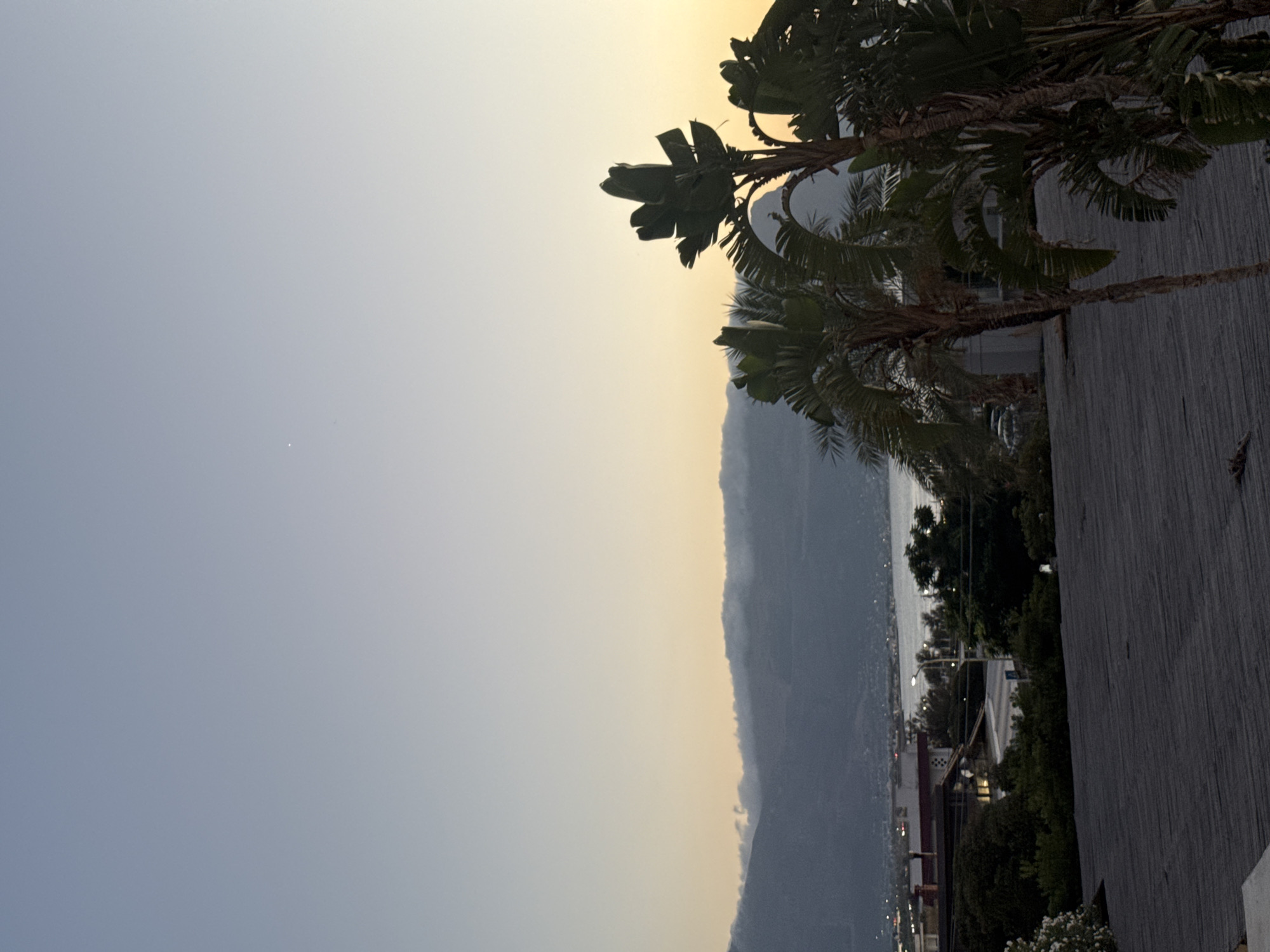 Mediterranean sunset from the Sicilian coast at dusk
