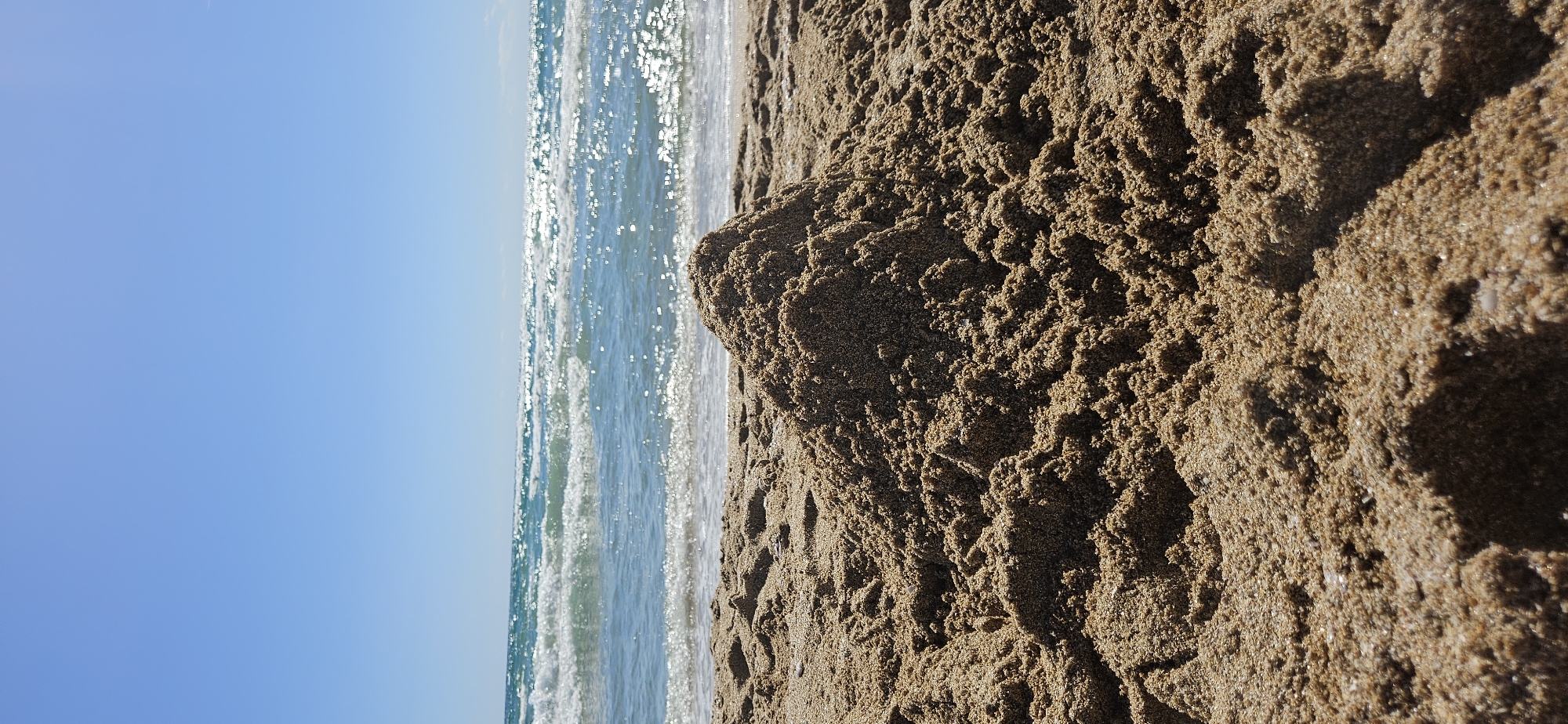 Slow summer morning on the beach in Primorsko, Bulgaria