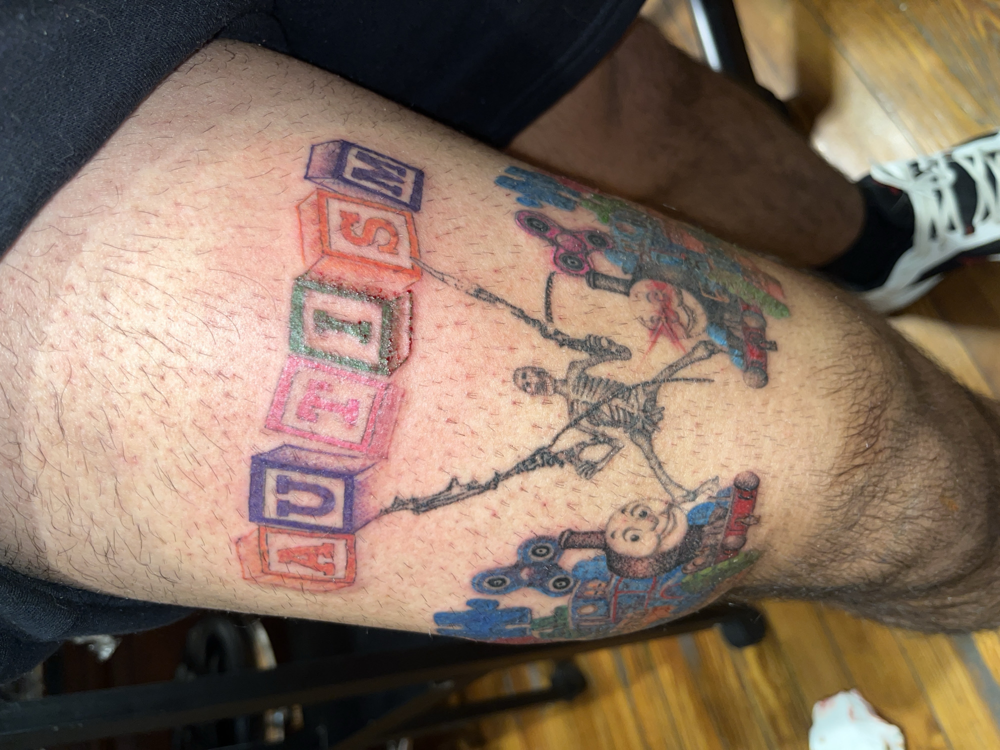 Person gets 'AUTISM' themed tattoo in Buenos Aires